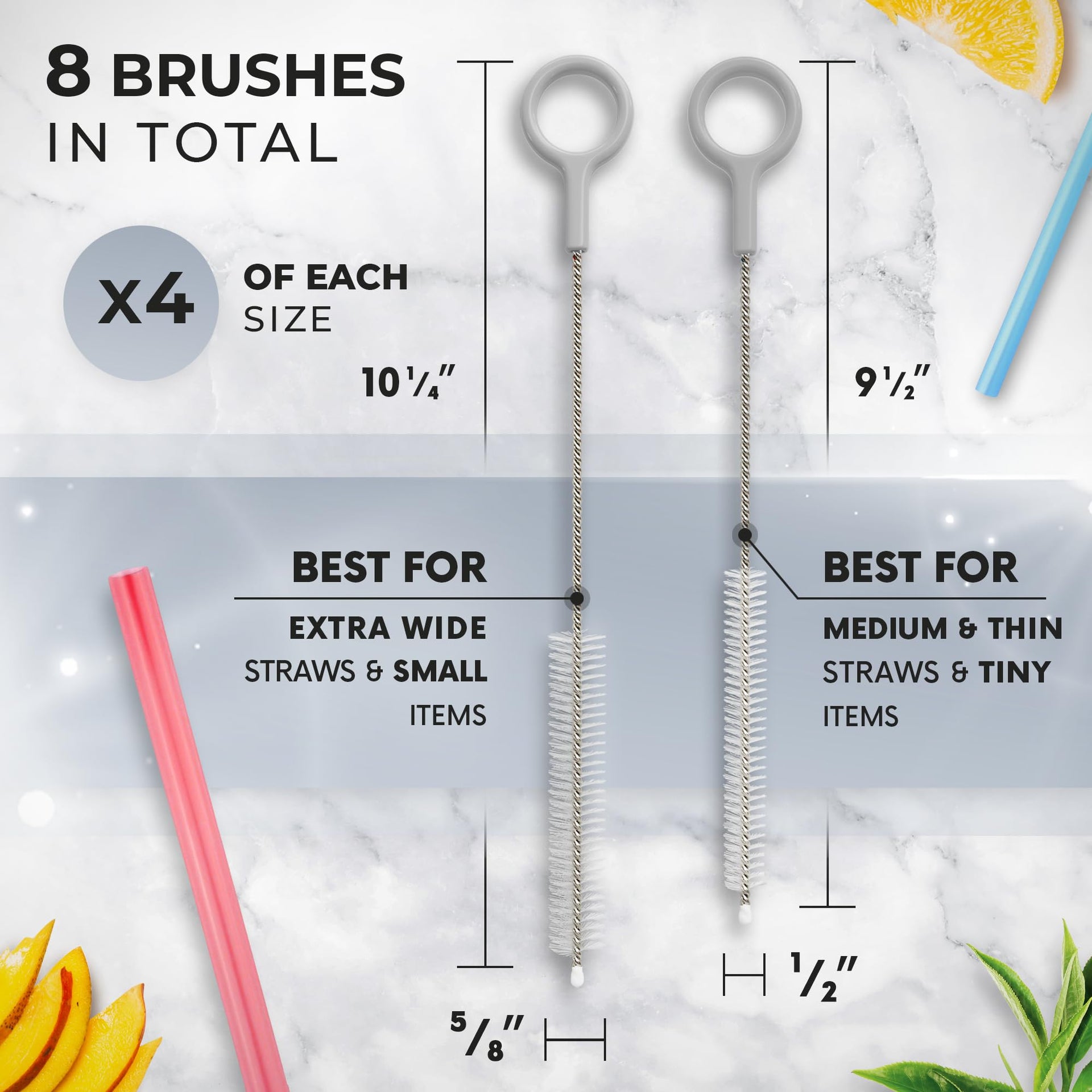 Heavy Duty Cleaning Brushes Set of 8 (8 Count)