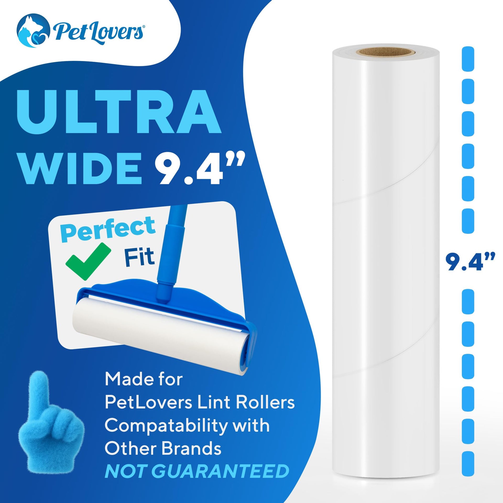 Extra Sticky Floor Lint Roller 4 Pack of Refills Only