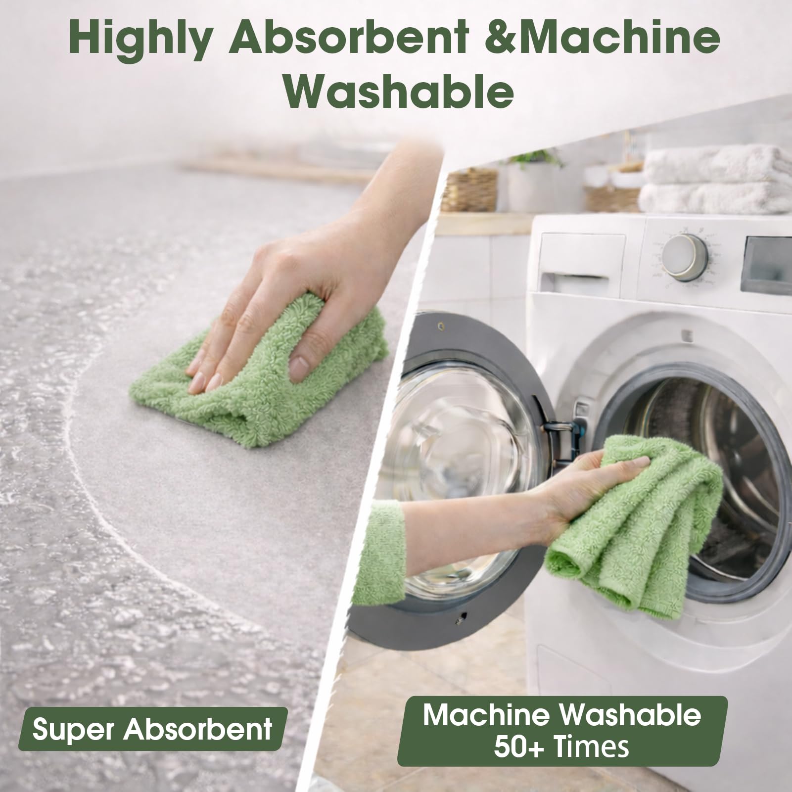 Microfiber Cleaning Cloth Roll (100 Count)