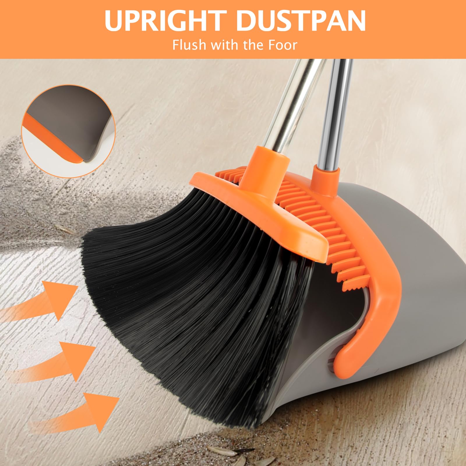 2 Pack Broom and Dustpan Combo Set (2 Count)