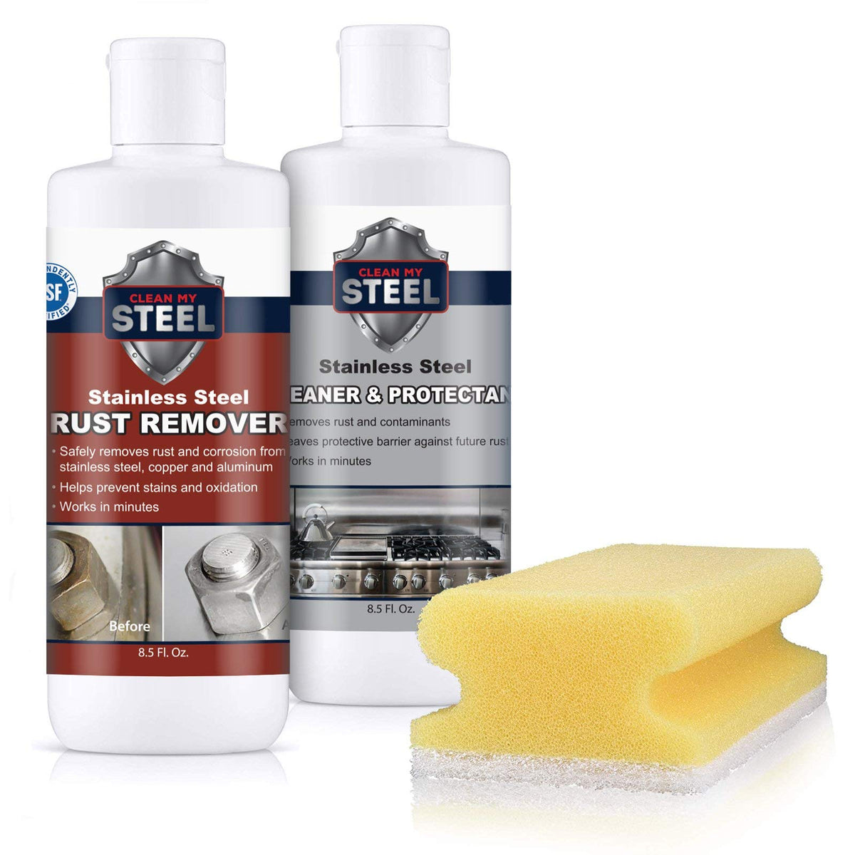 Stainless Steel Rust Remover Kit 8.5 Fl Oz (17 Fl Oz)