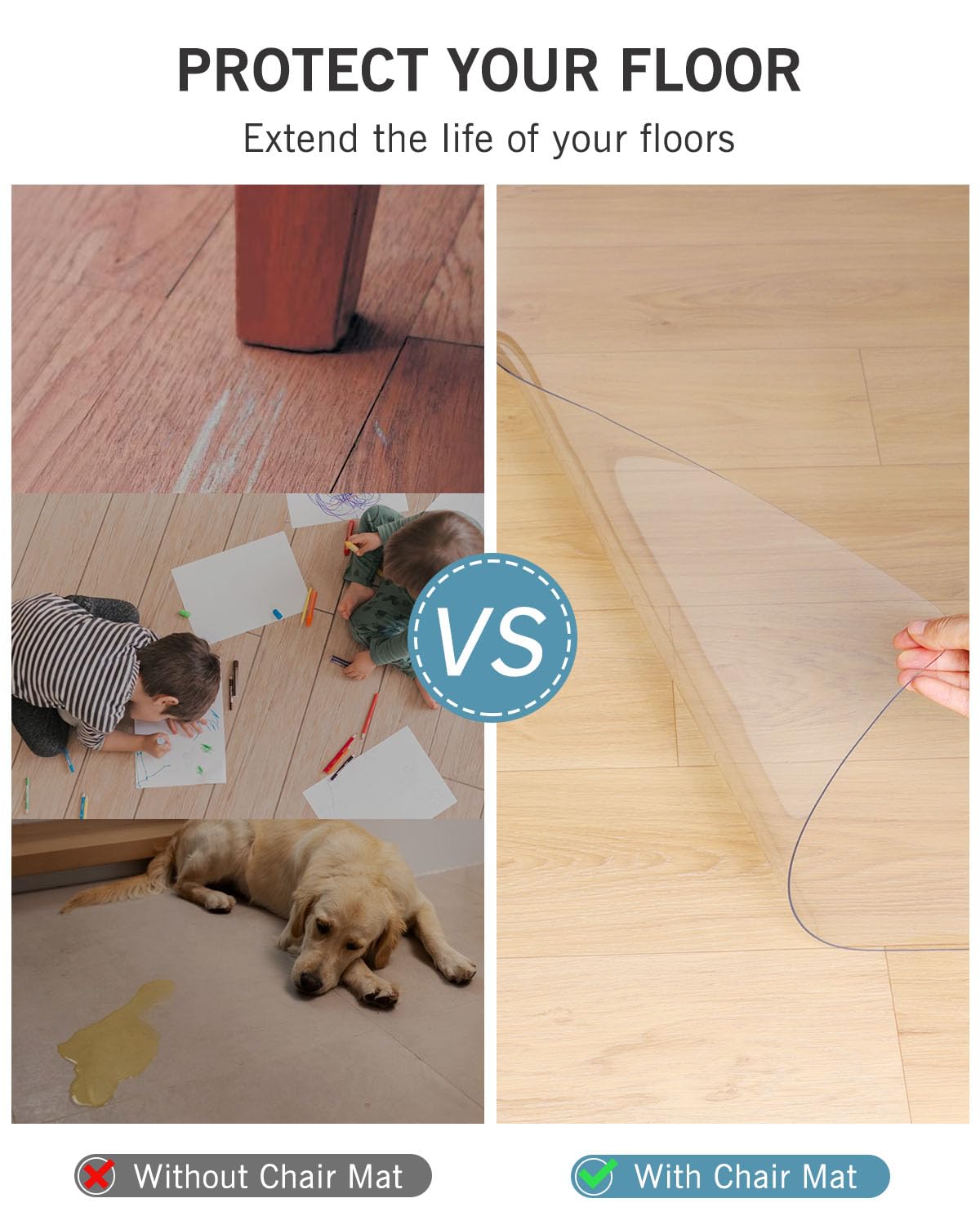 Area Mat for Hard Floor
