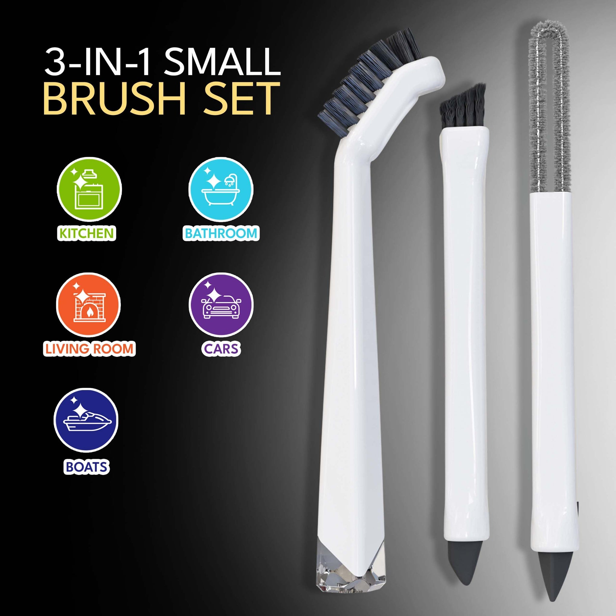 Small Cleaning Brush Set 3pcs