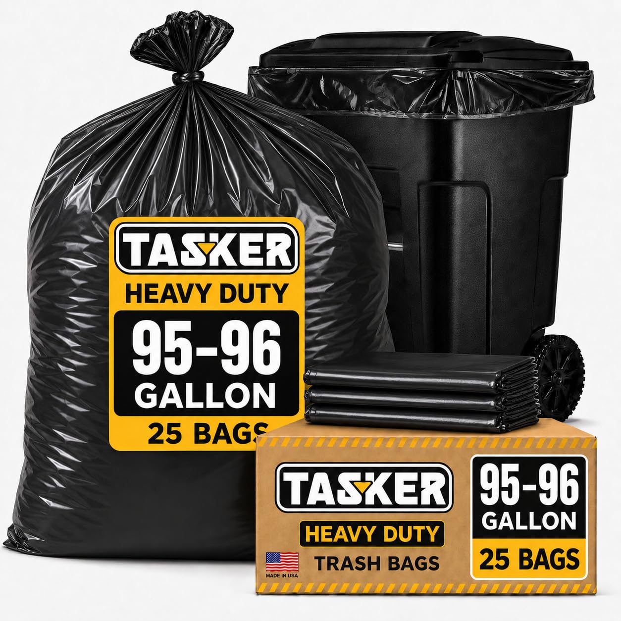 95 96 Gallon Trash Bags Heavy Duty (25 Count)
