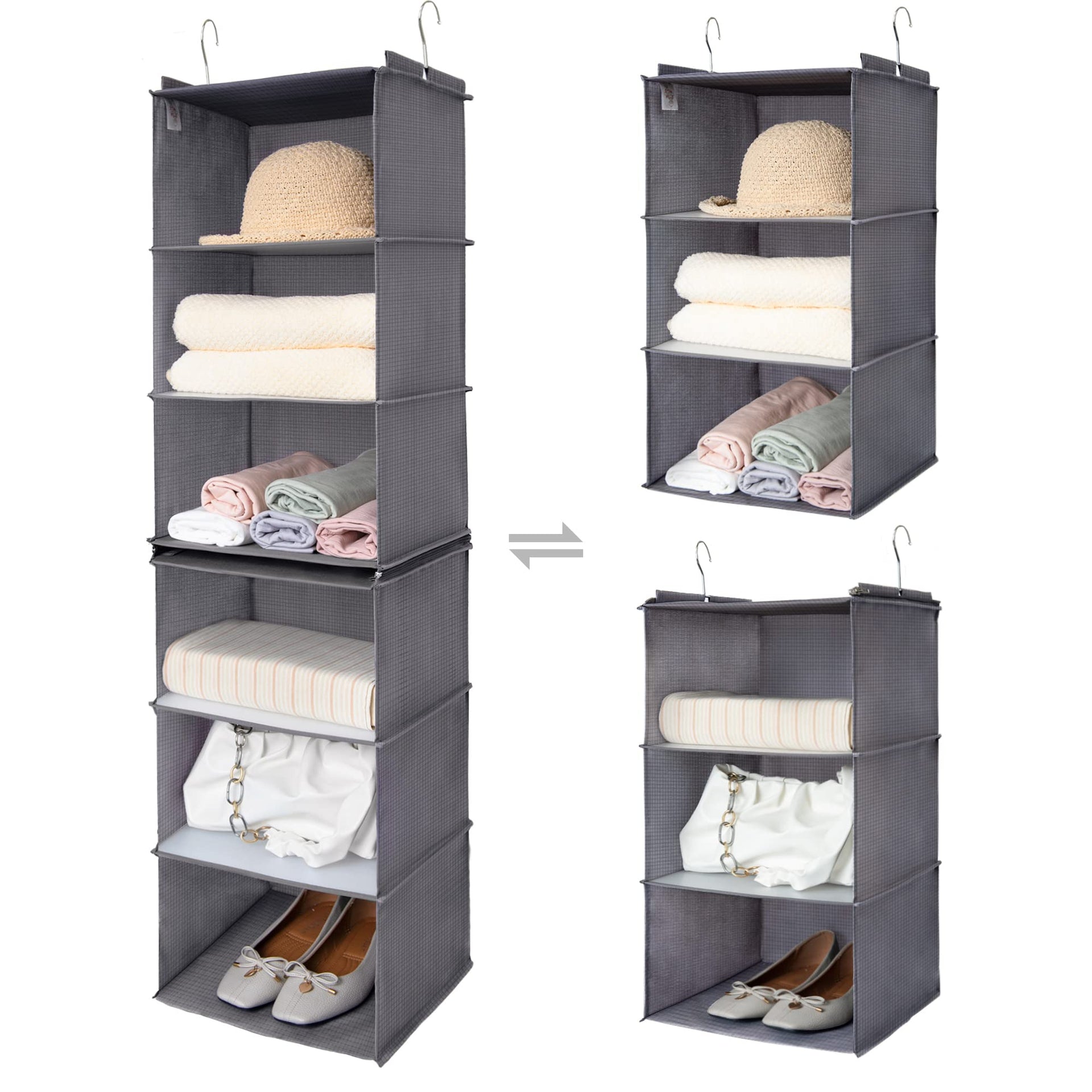 6 Shelf Hanging Organizer for Closet