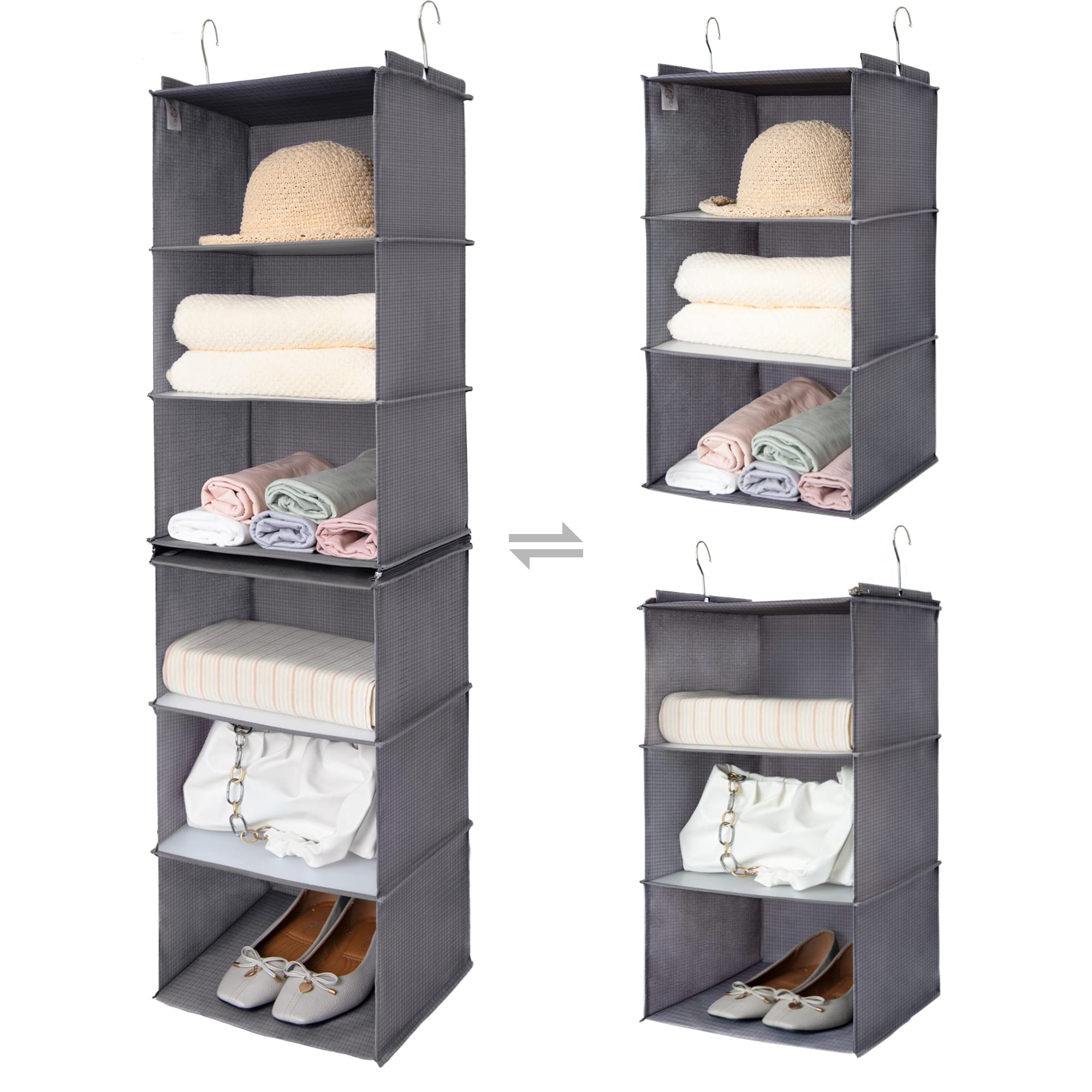 6 Shelf Hanging Organizer for Closet