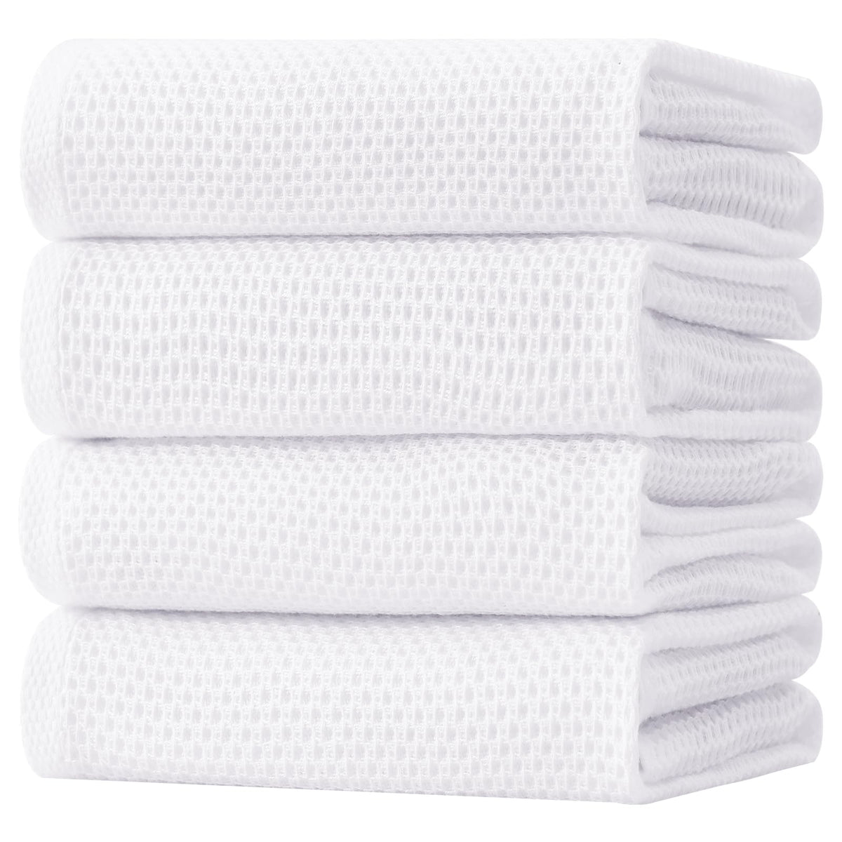 100% Cotton Oversized Waffle Weave Kitchen Towels 4 (4 Count)