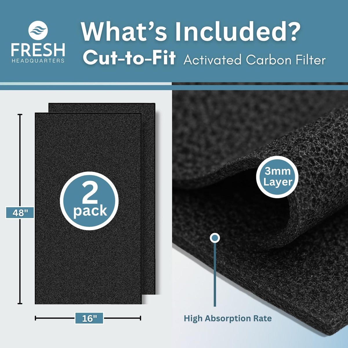 Activated Carbon Filter Pad (2 Count)