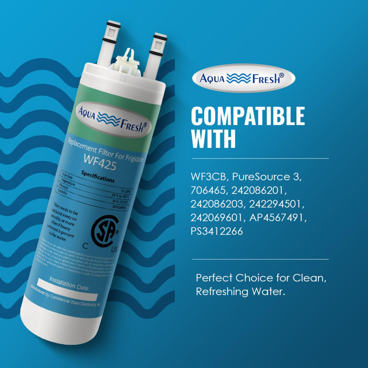 Refrigerator Water Filter Replacement for WF3CB (3 Count)
