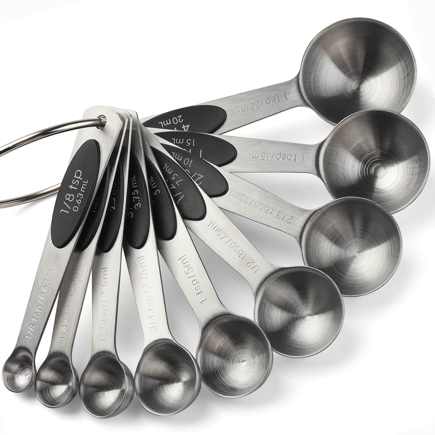 Magnetic Measuring Spoons Set of 9 Stainless Steel Measuring Spoons