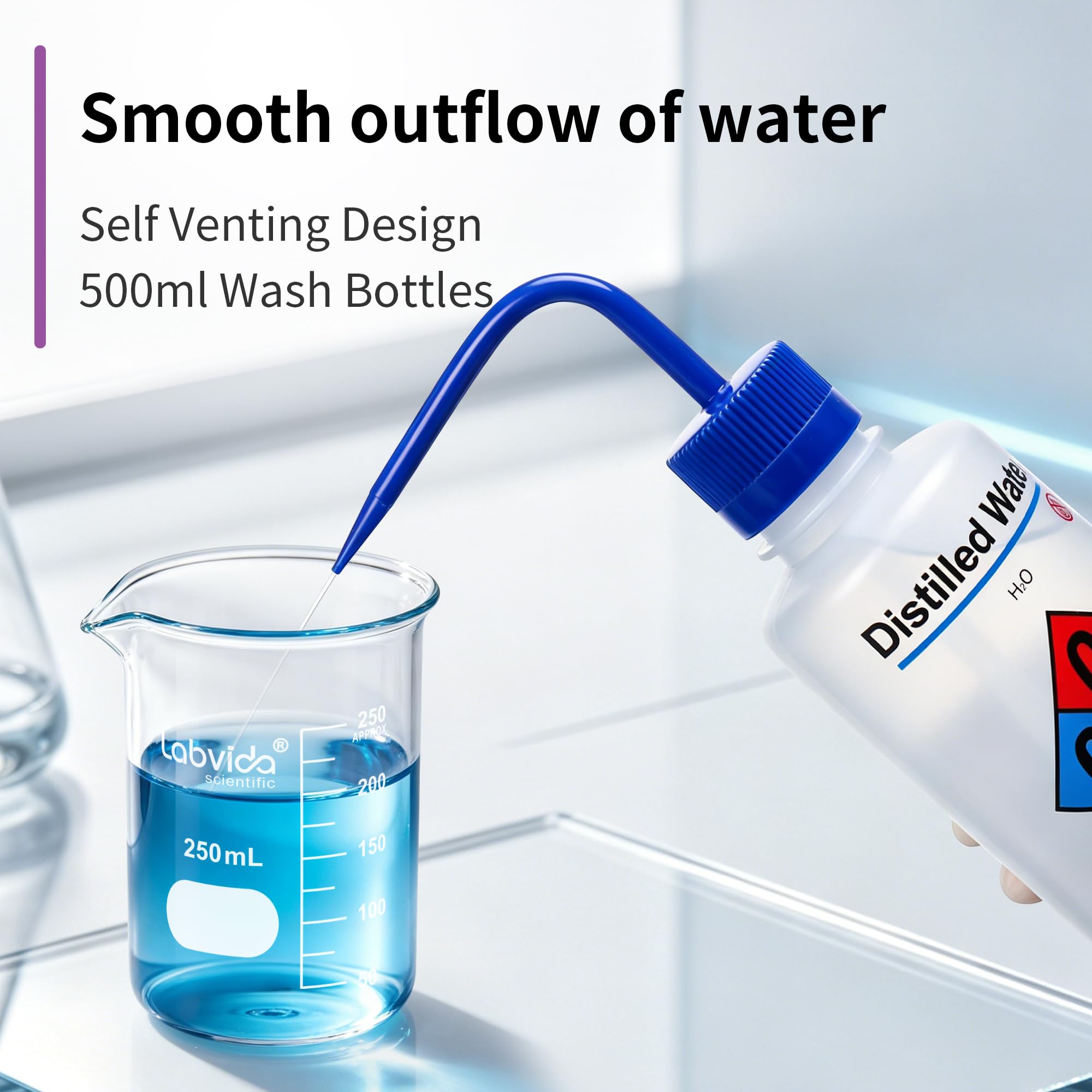 2pcs Safety Wash Bottles (2 Count)