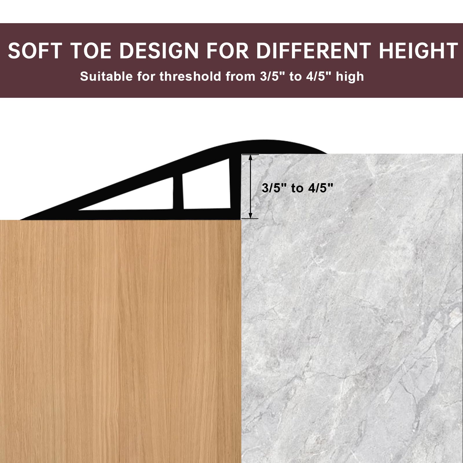 Vinyl Floor Transition Strip Self Adhesive Door Threshold Strip
