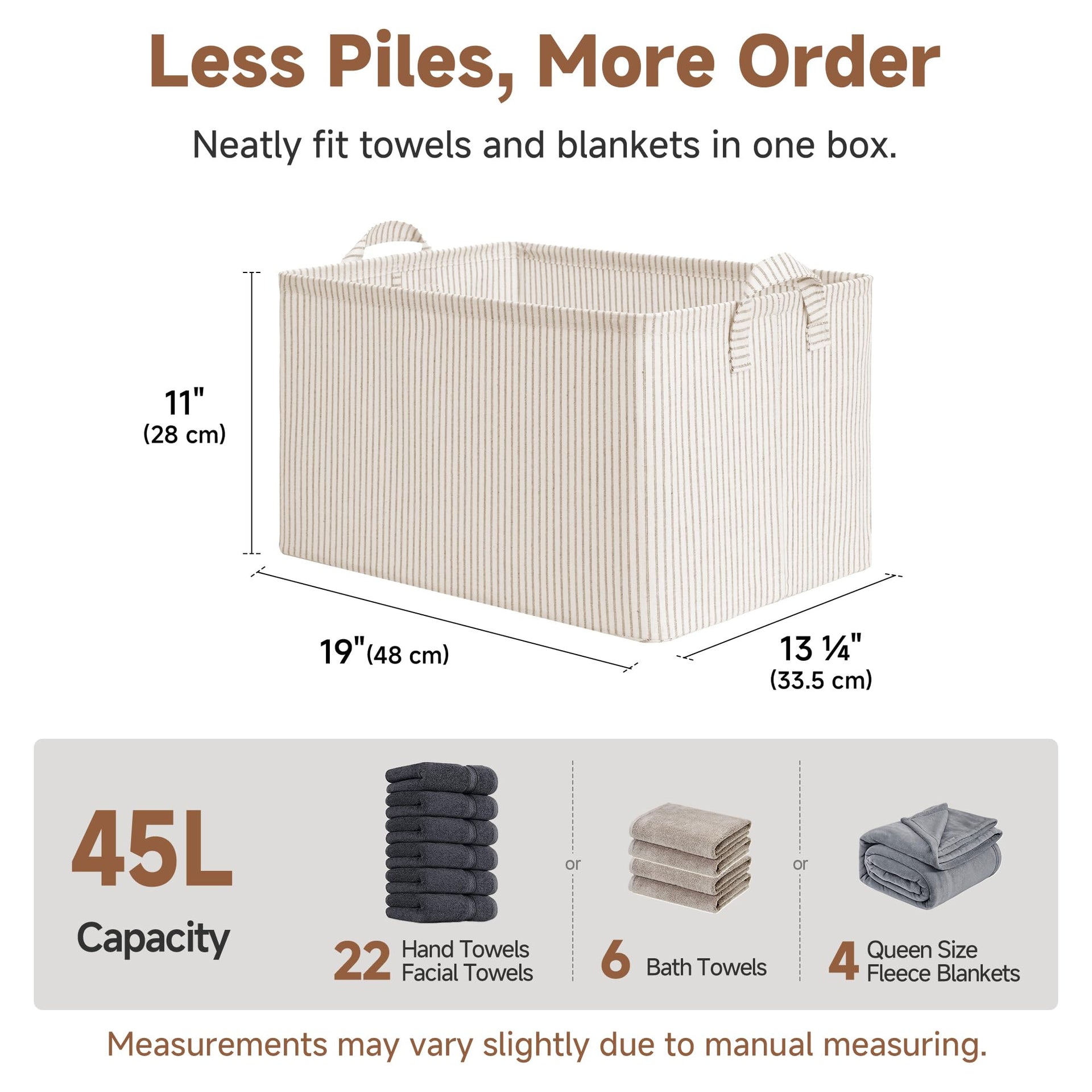 Storage Bins Fabric Storage Bins for Shelves (2 Count)