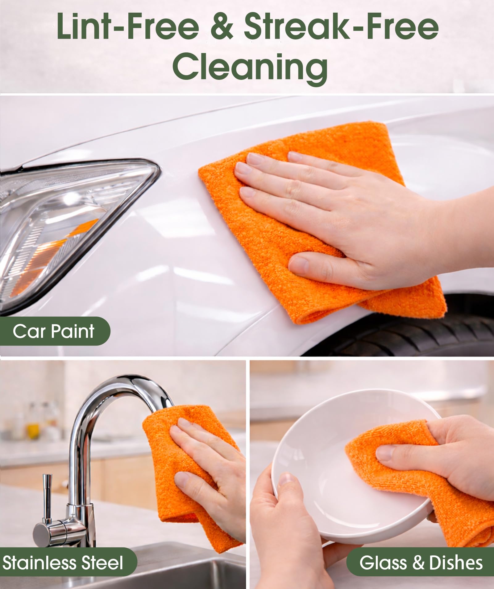 Microfiber Cleaning Cloth Roll (100 Count)