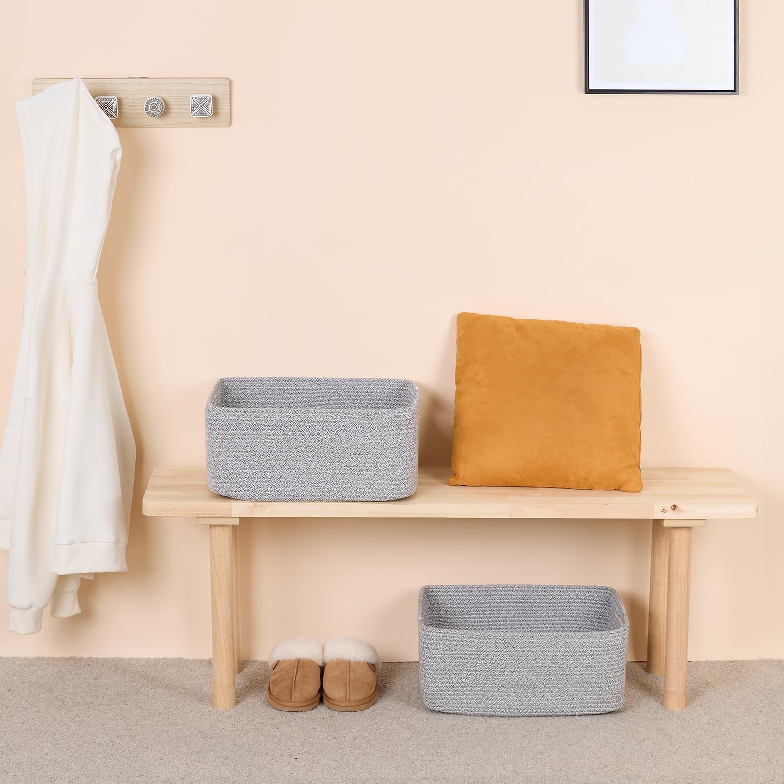 Large Storage Baskets for Organizing (4 Count)