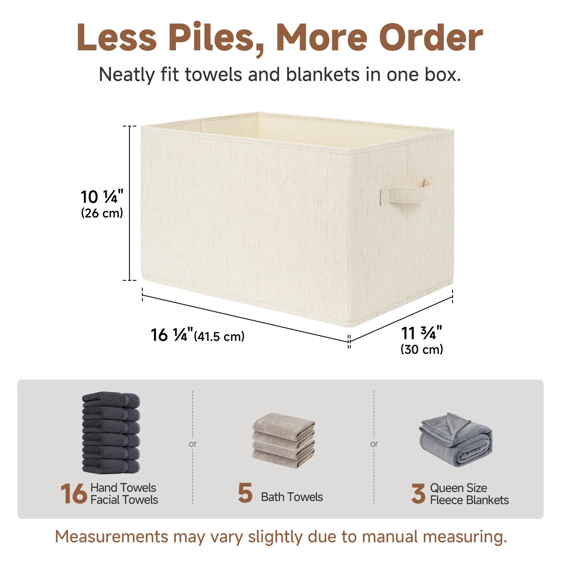 Closet Storage Bins (3 Count)