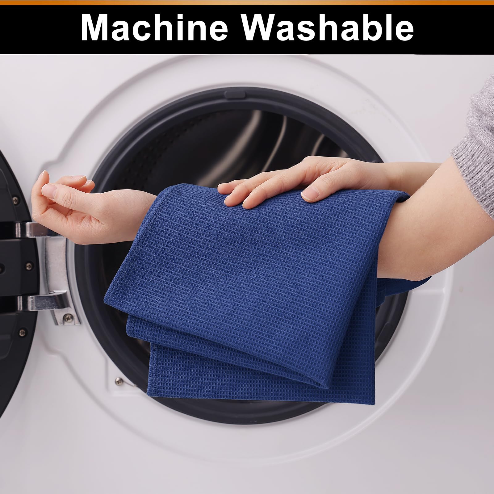100% Cotton Kitchen Towels and Dishcloths Set (8 Count)