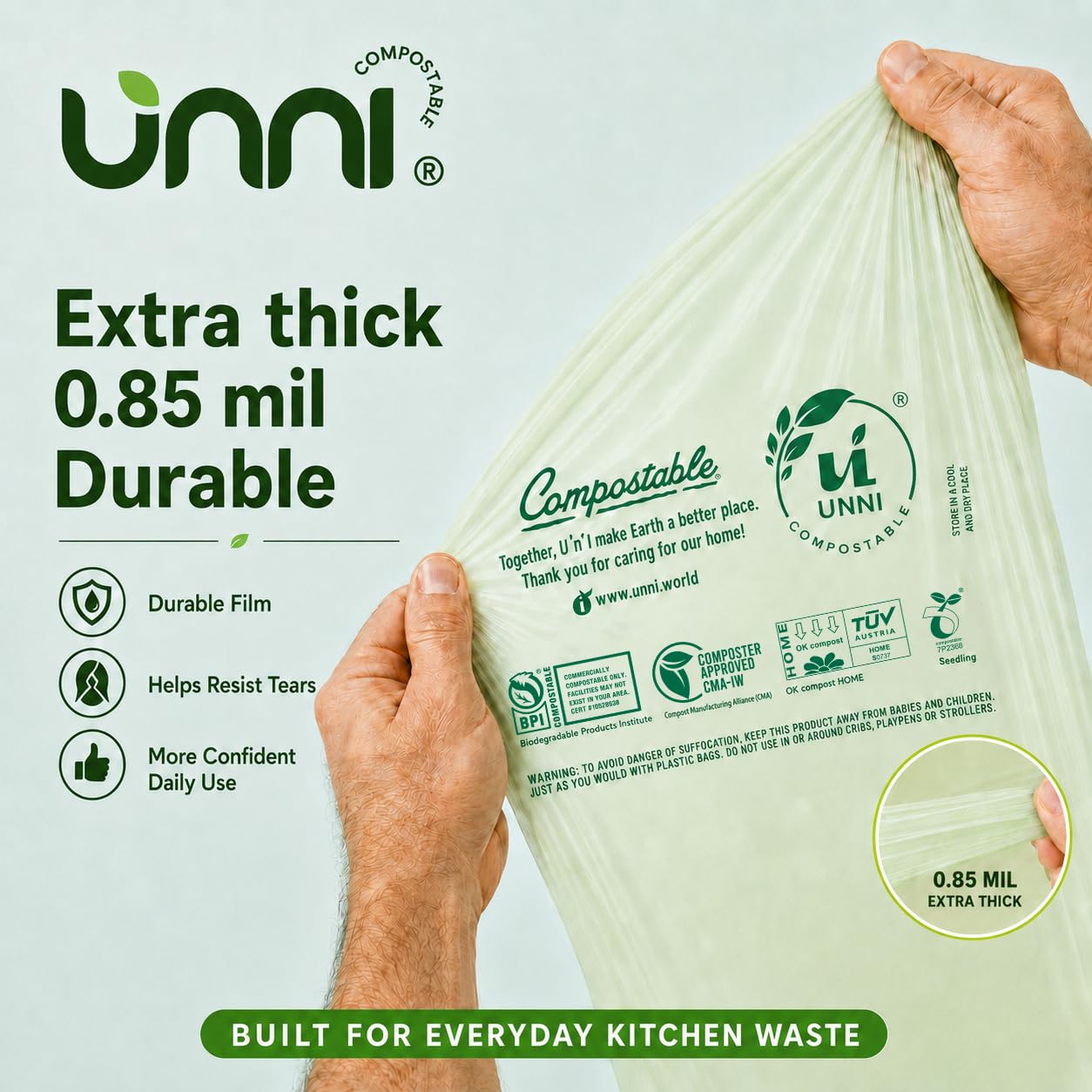 8 Gallon Compostable Bags (100 Count)