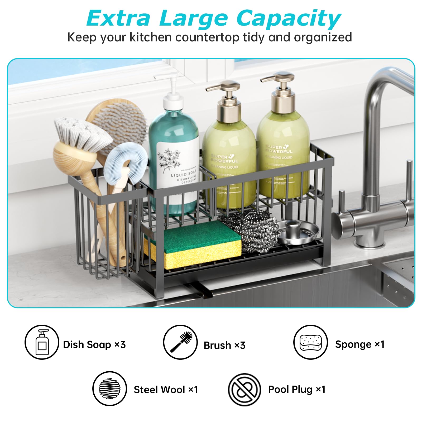 Sponge Holder for Kitchen Sink