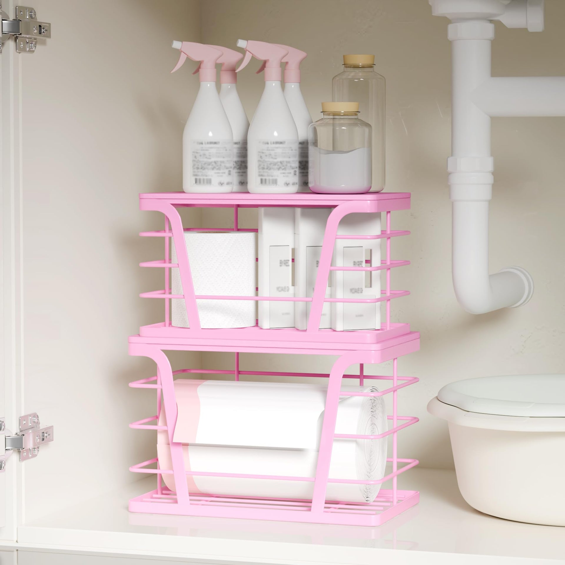 2 Pack Pink Trash Bag Holder (2 Count)