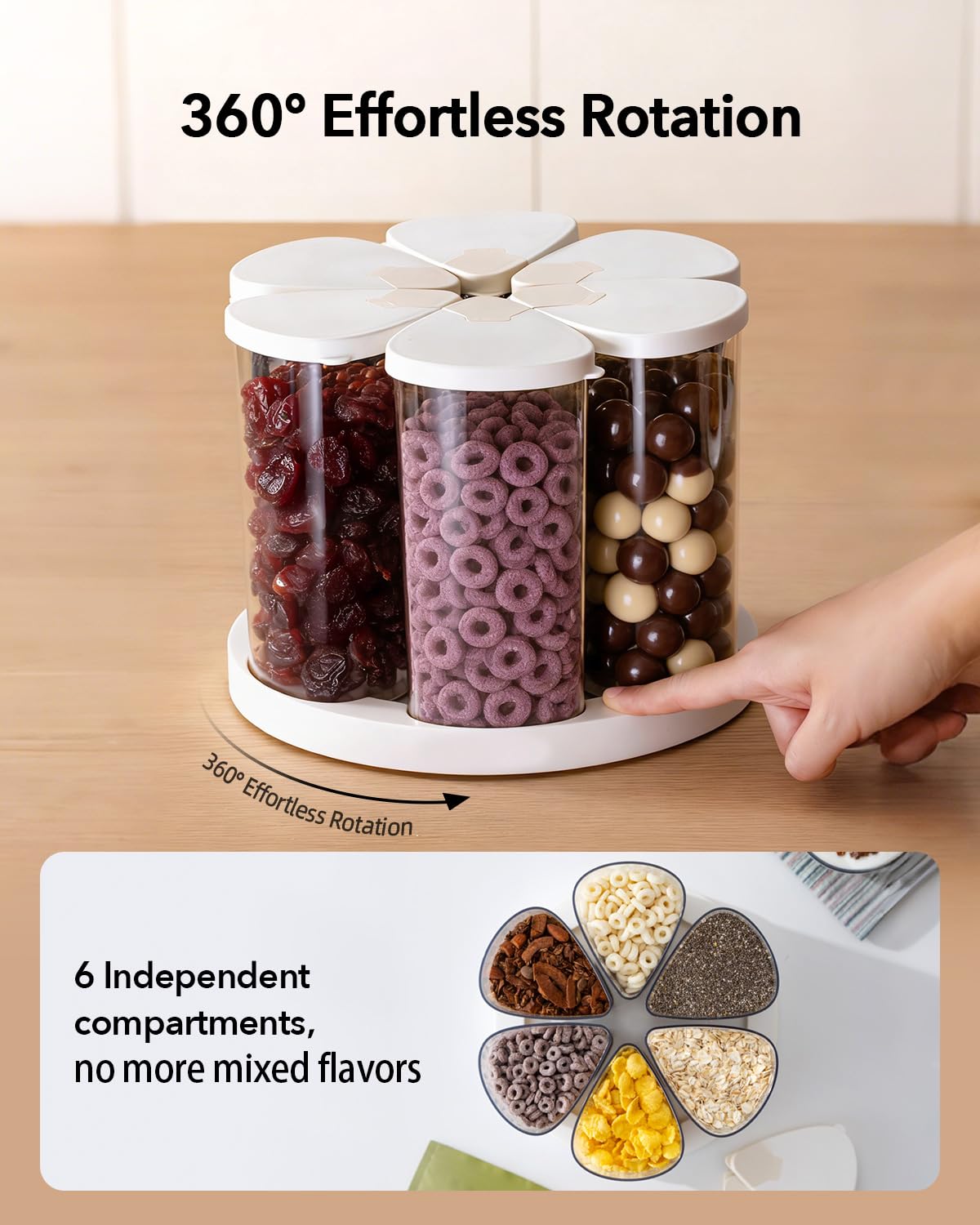 Rotating Food Storage Containers Set of 6 (6 Count)