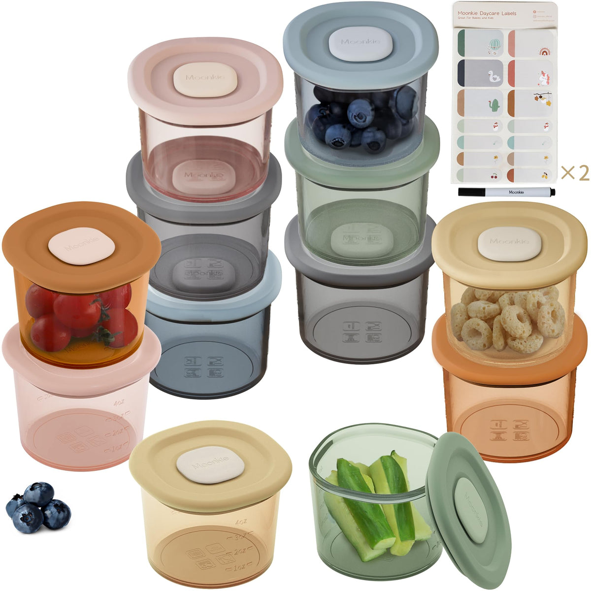 Silicone Baby Food Containers (4 Fl Oz)