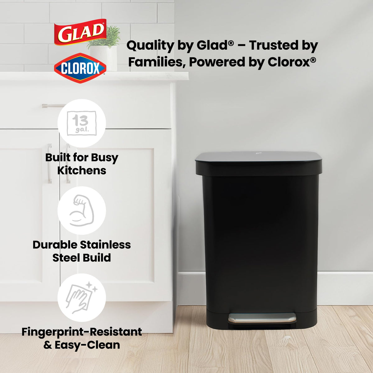 All Stainless Steel Trash Can