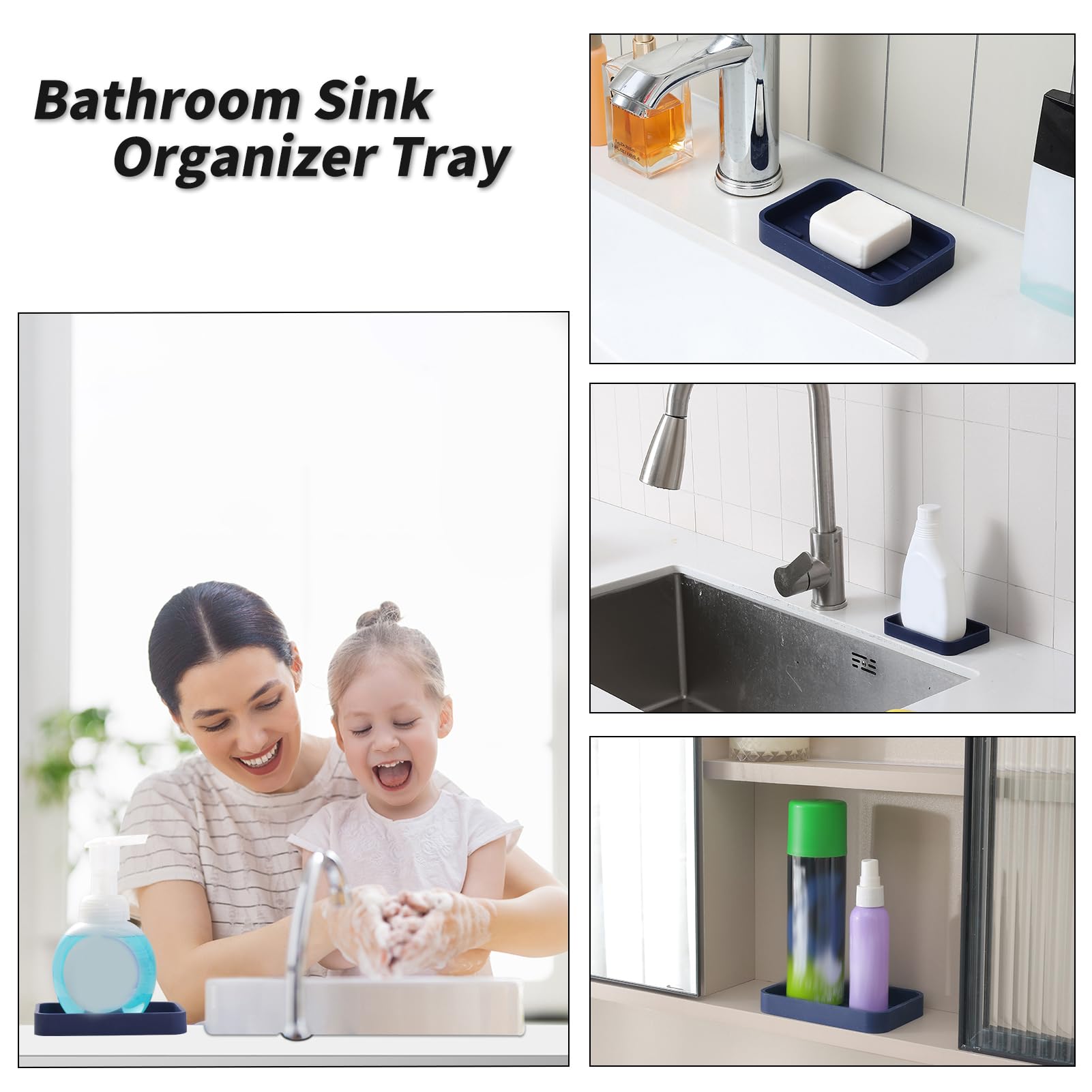 Silicone Kitchen Sink Organizer Tray for Multiple Usage