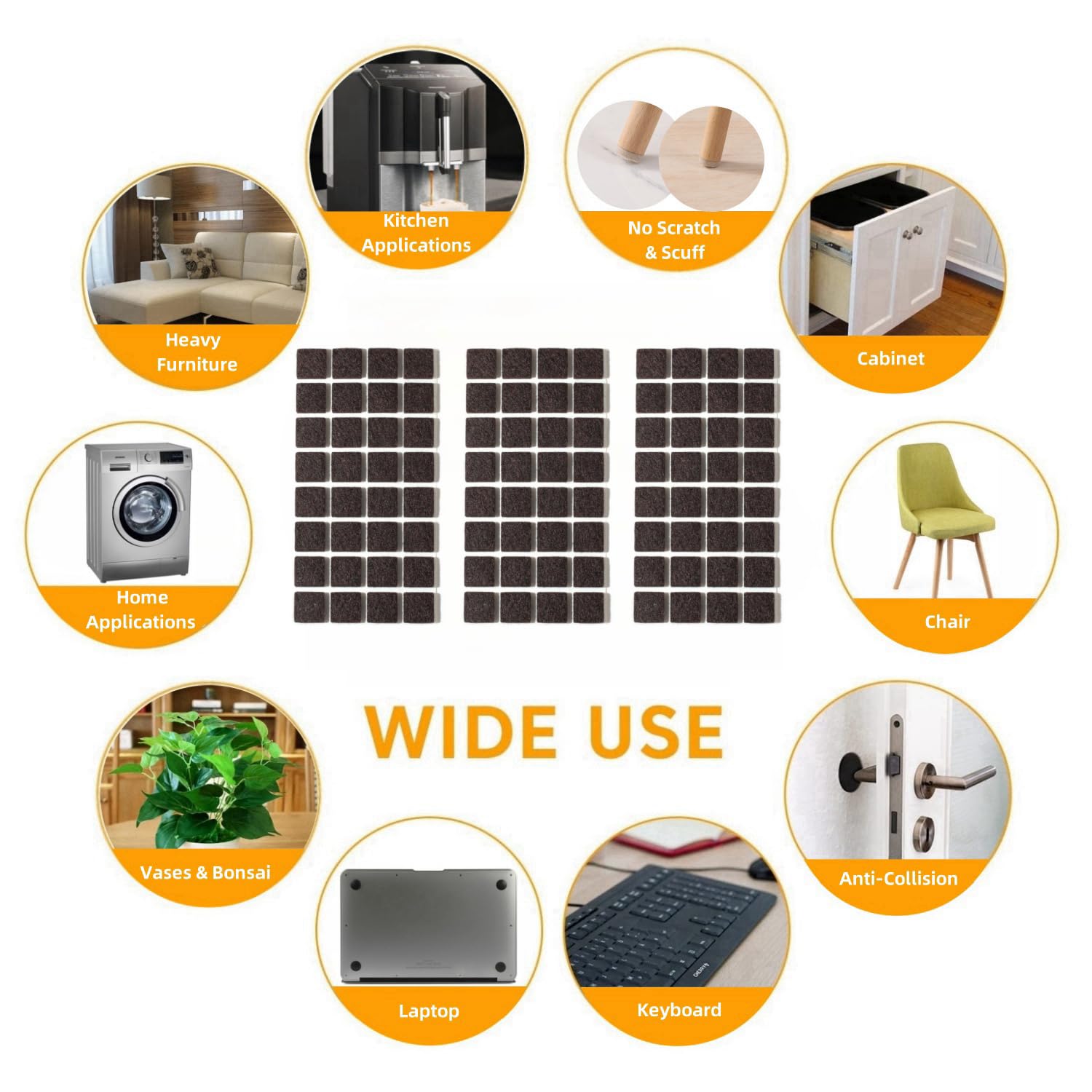 Felt Furniture Pads for Hardwood Floors (129 Count)