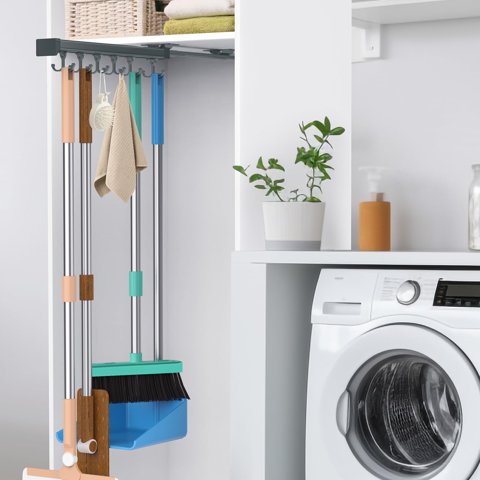 Pull Out Broom Holder