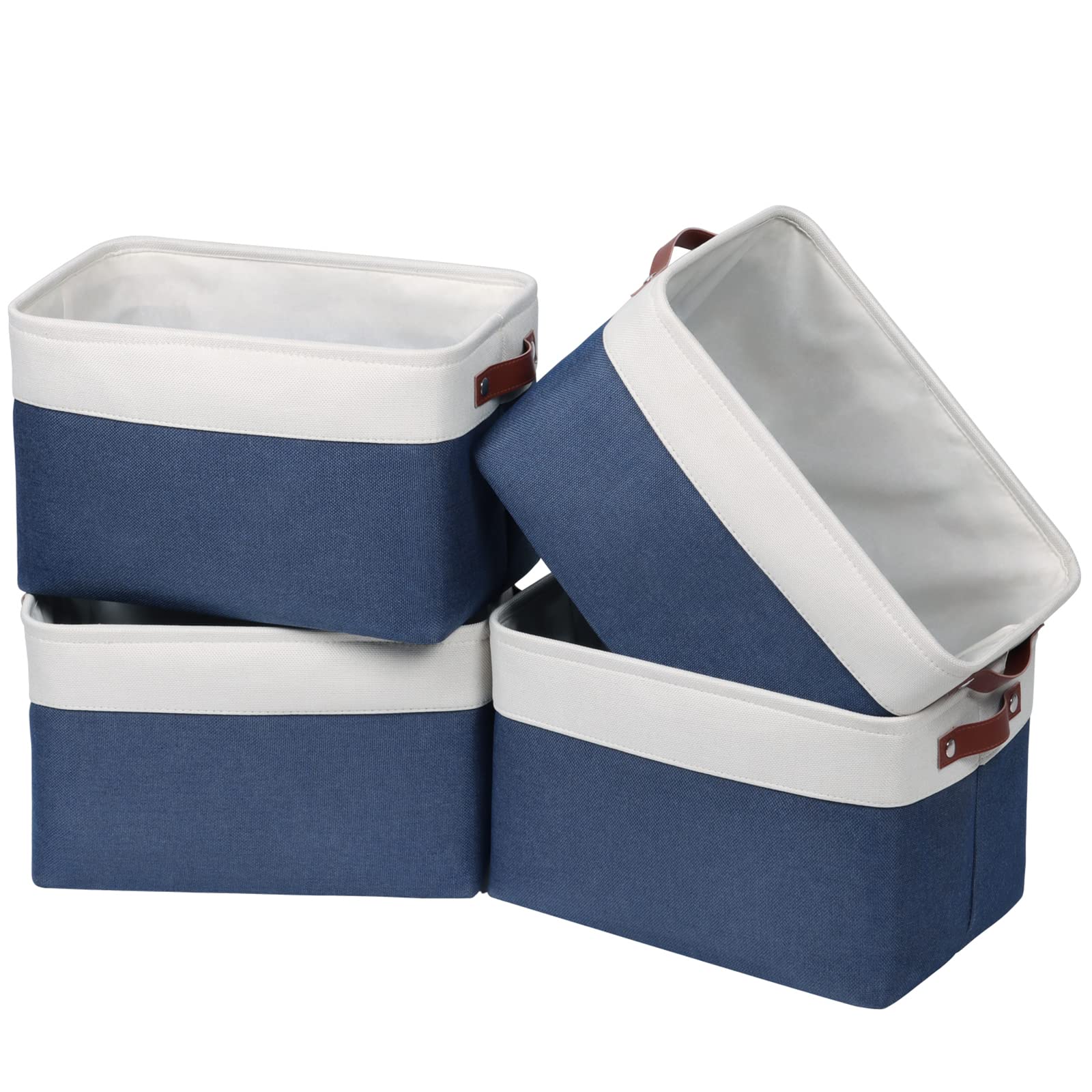 15 inch Fabric Storage Baskets for Shelves (4 Count)