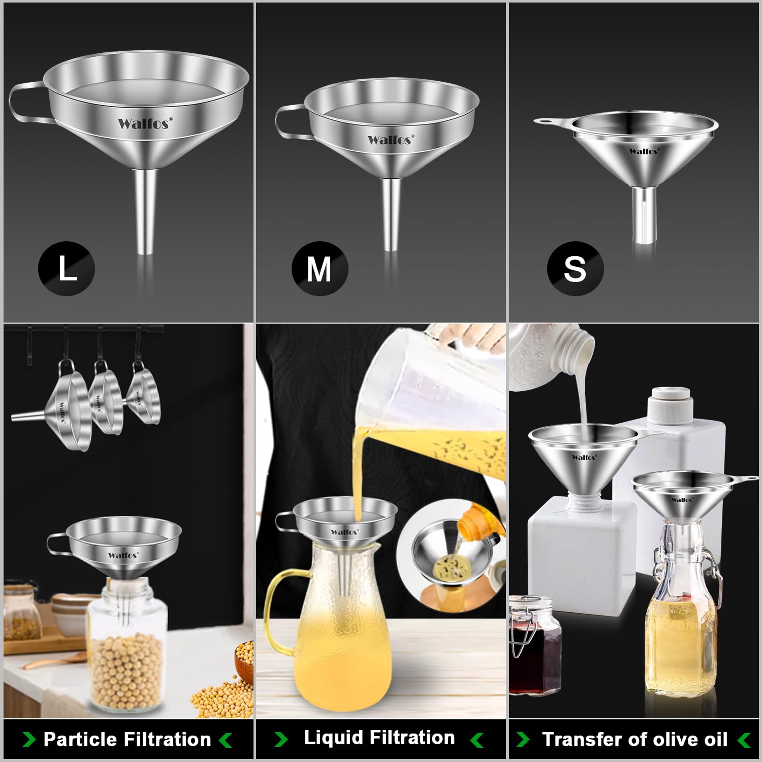 Stainless Steel Funnel (3 Count)