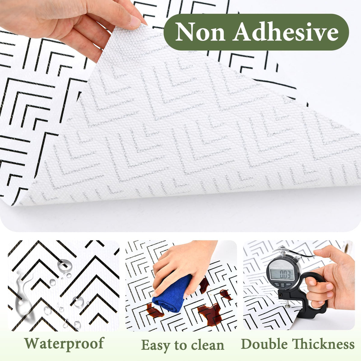 Shelf Liner for Kitchen Cabinets Non Adhesive Drawer Liner Non (2834.4 sq inches)