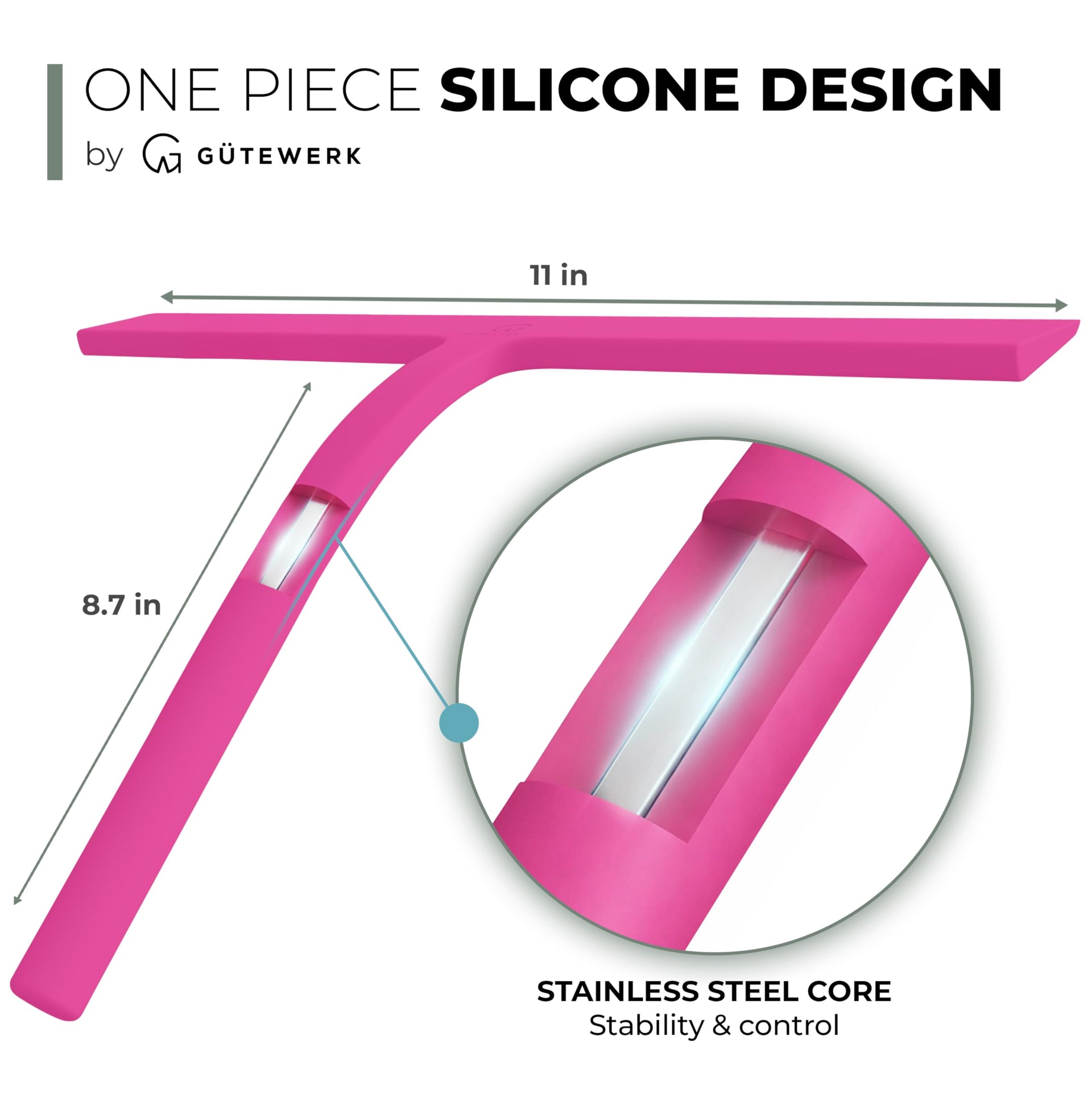 Silicone Shower Squeegee with 3