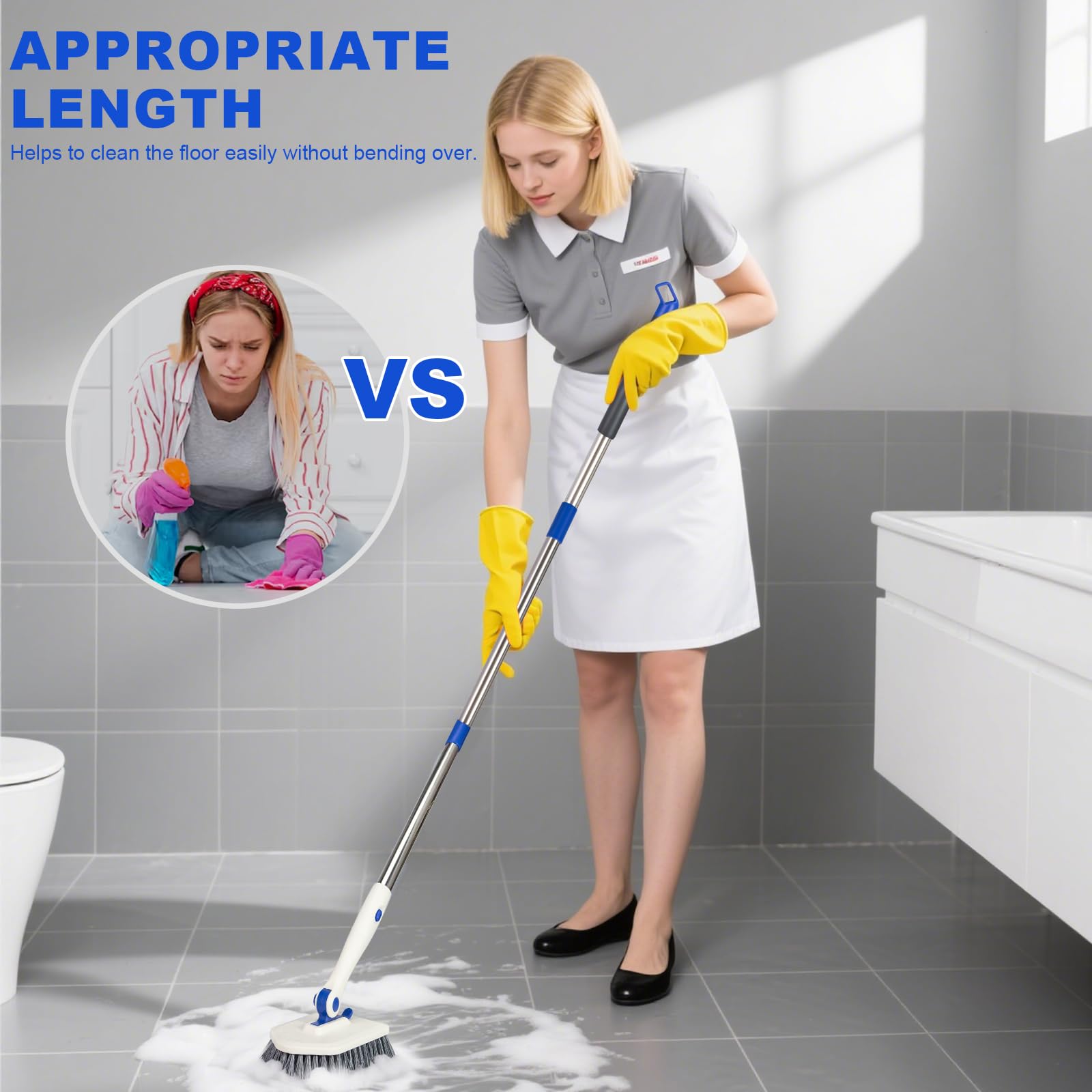 Tile Tub Scrubber Brush with 52