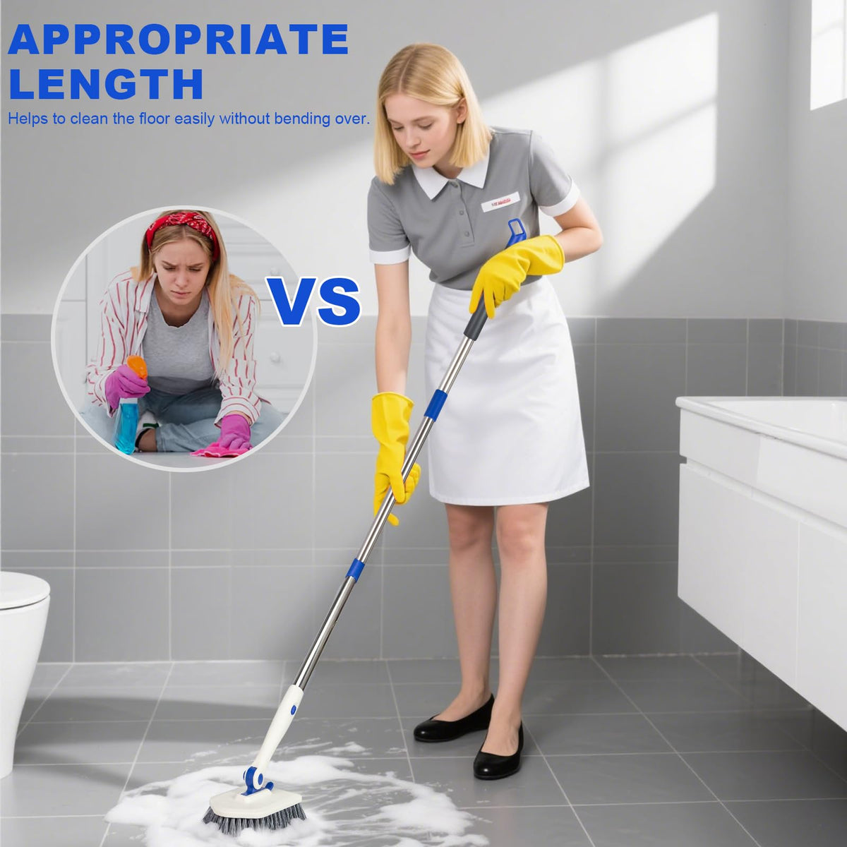 Tile Tub Scrubber Brush with 52