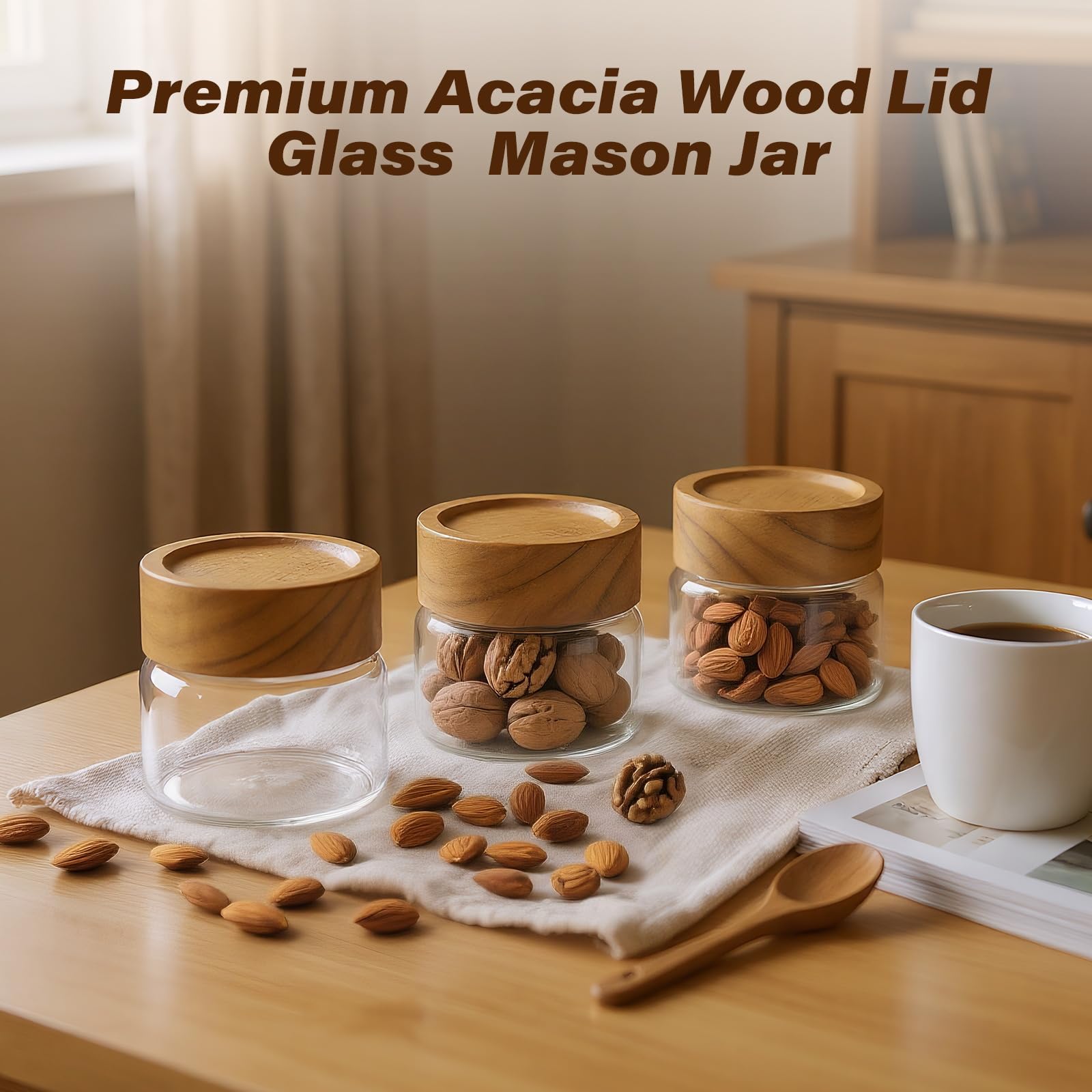 Glass Jars, 6-Pack, 4 Fl Oz (118 ml) (6 Count)