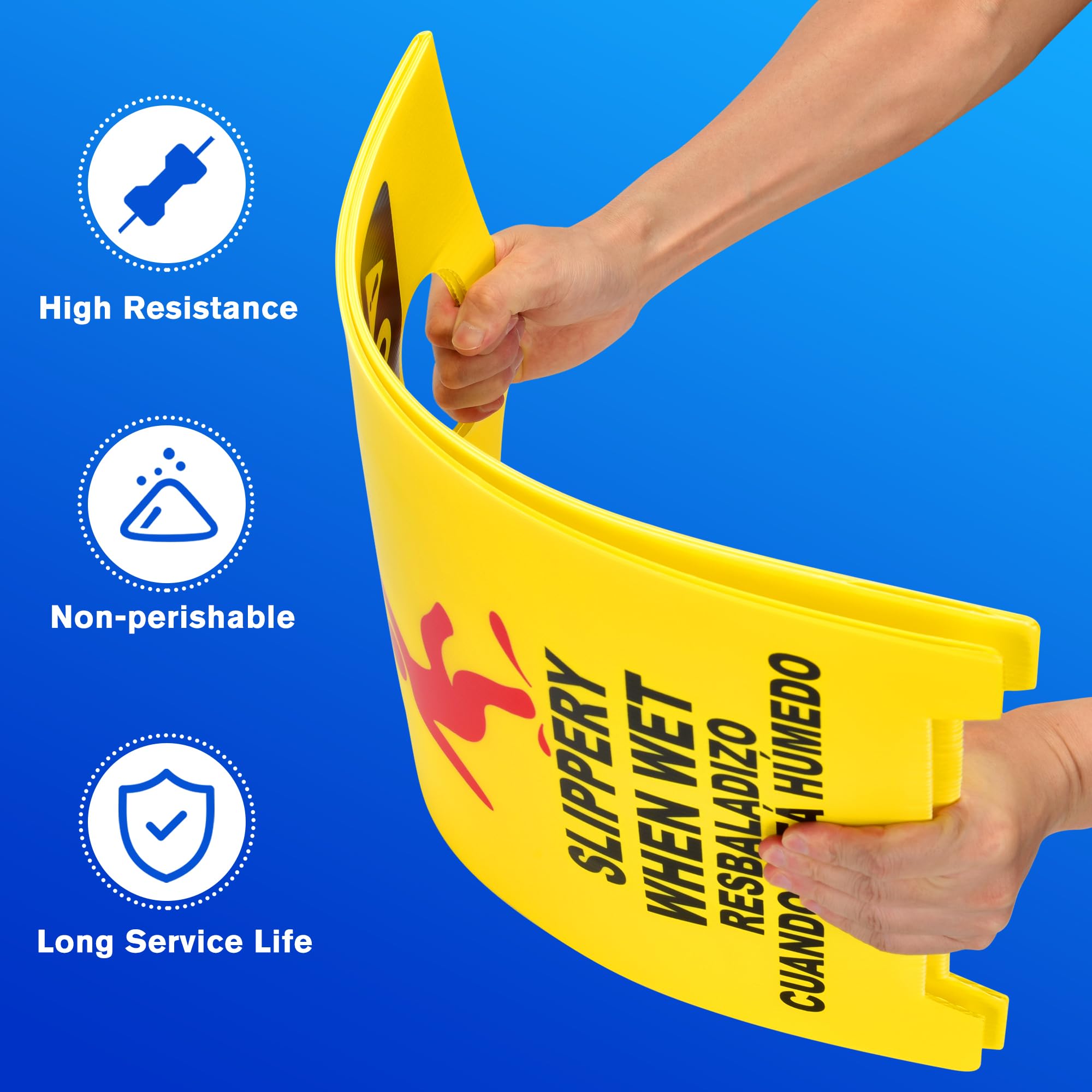 MATTHEW CLEANING 19'' Industrial Wet Floor Sign 6 Pack 2 (6 Count)