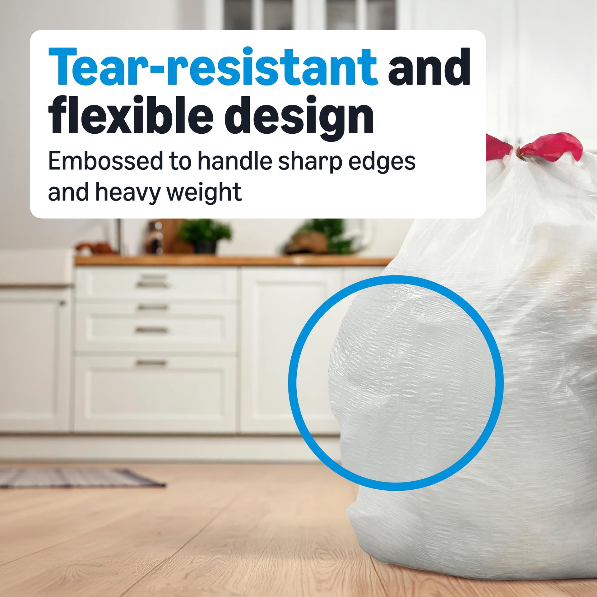 Ultra Force Tall Kitchen Drawstring Trash Bags (80 Count)