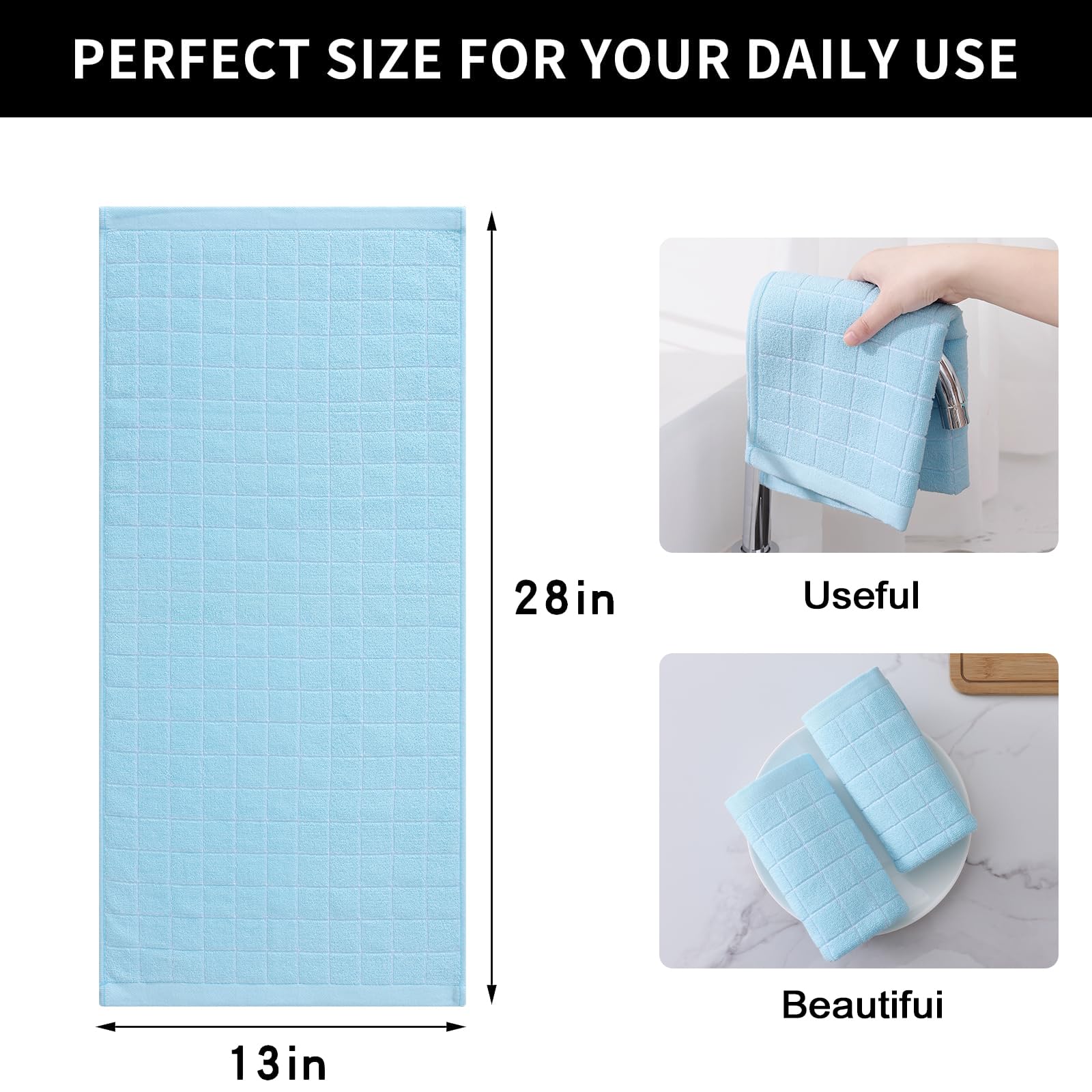 100% Cotton Terry Kitchen Towels (8 Count)