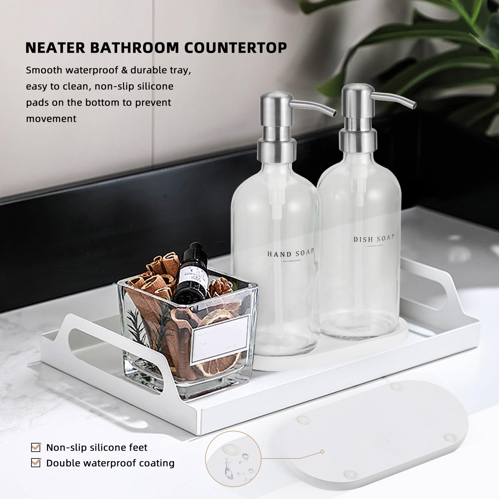 Glass Soap Dispenser (2 Count)
