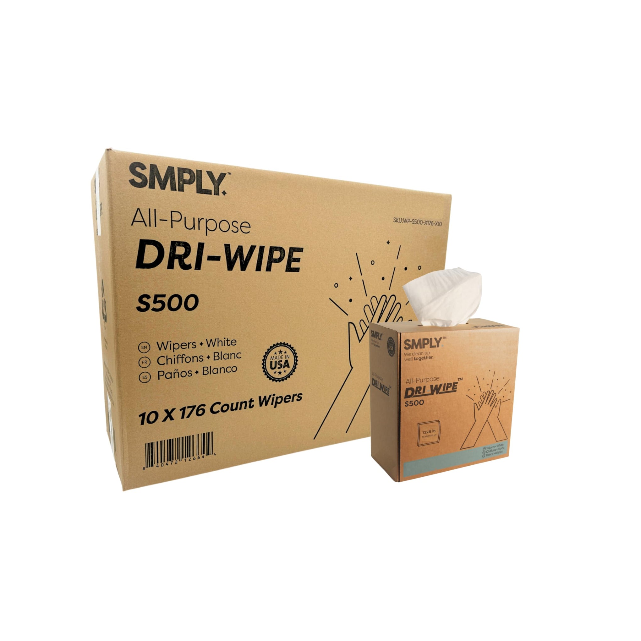 Dri Wipe S500 by SMPLY Brands (176 Count)