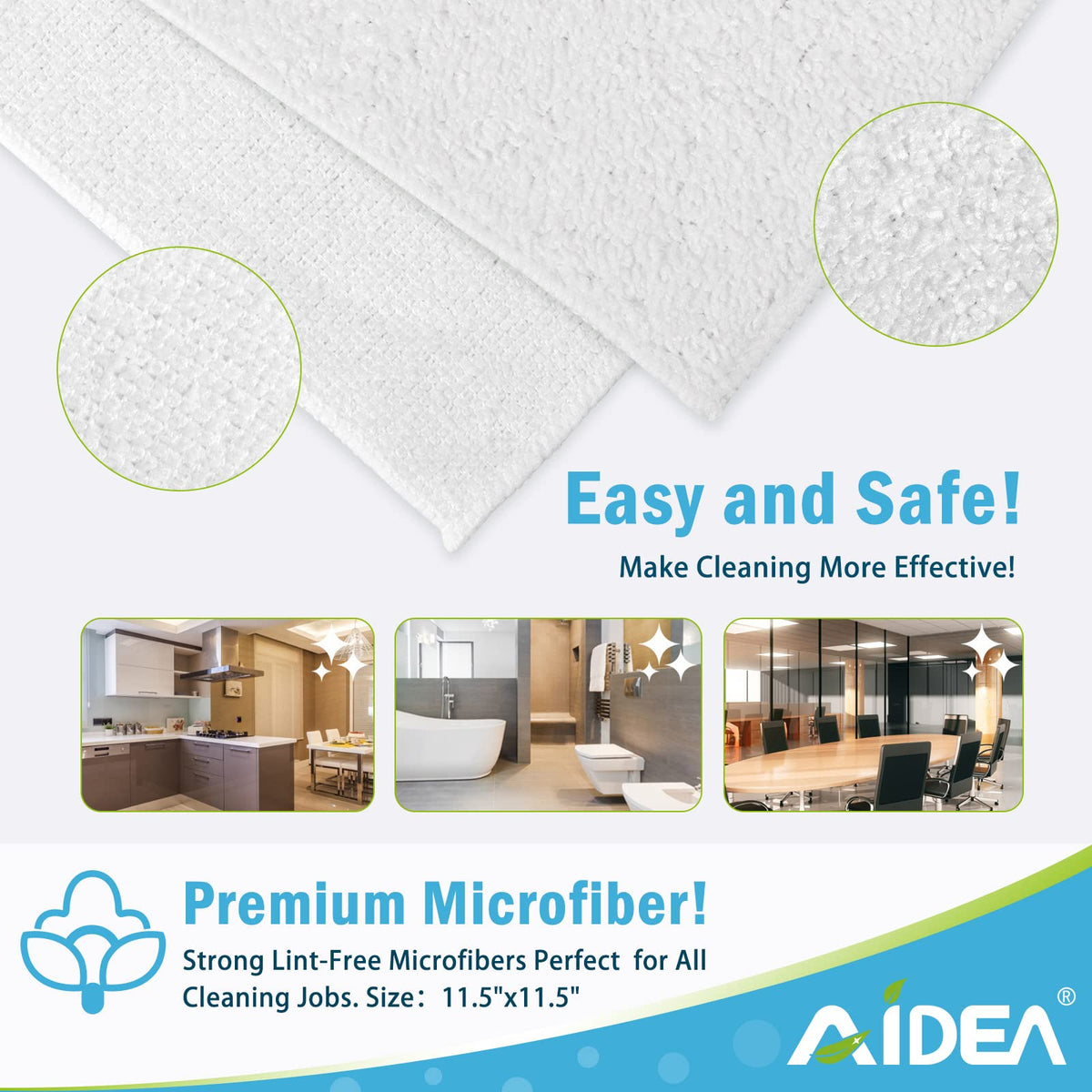 White Microfiber Cleaning Cloth (100 Count)