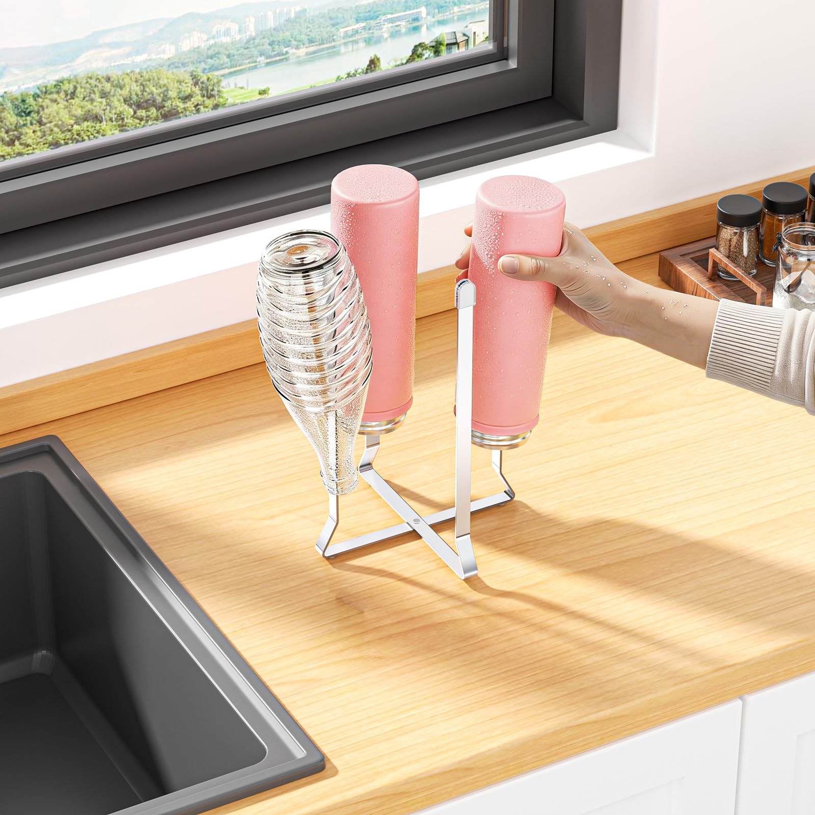 Foldable Water Bottle Drying Rack
