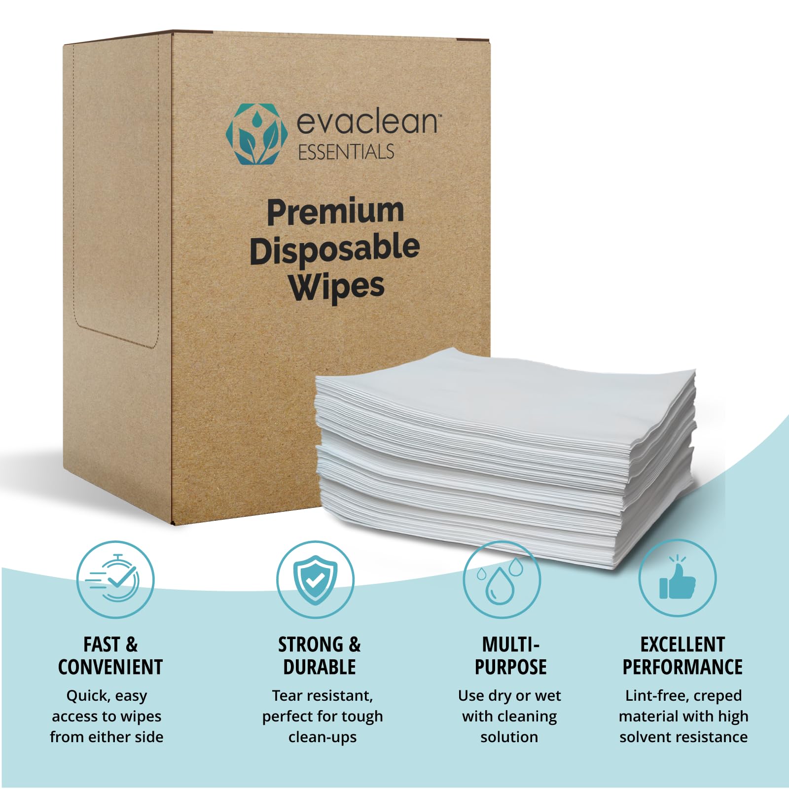 Extra Large Premium Disposable Wipes (200 Count)
