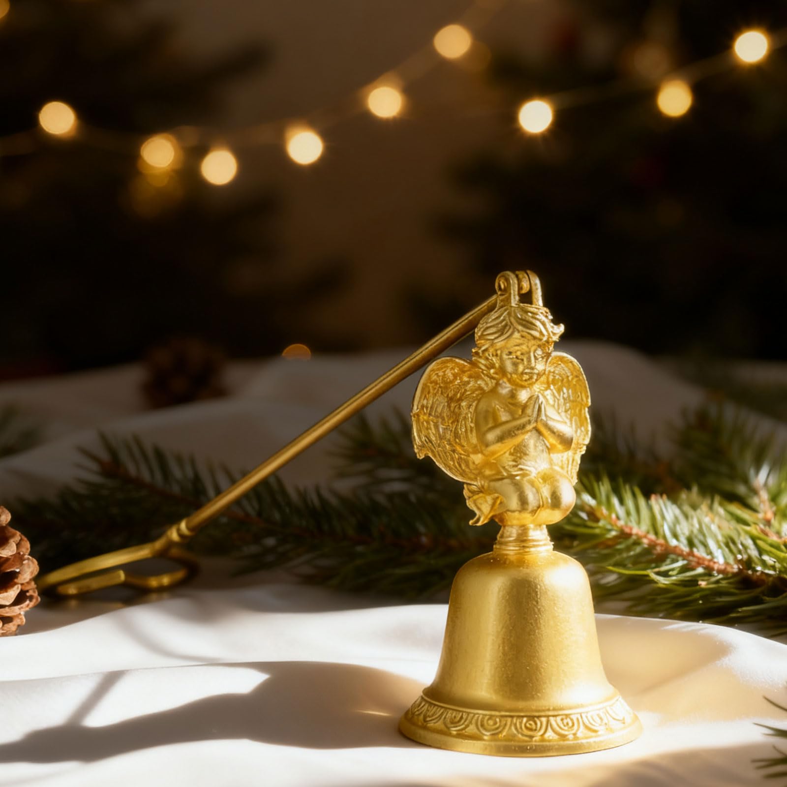 Golden Angel Candle Snuffer with Heart
