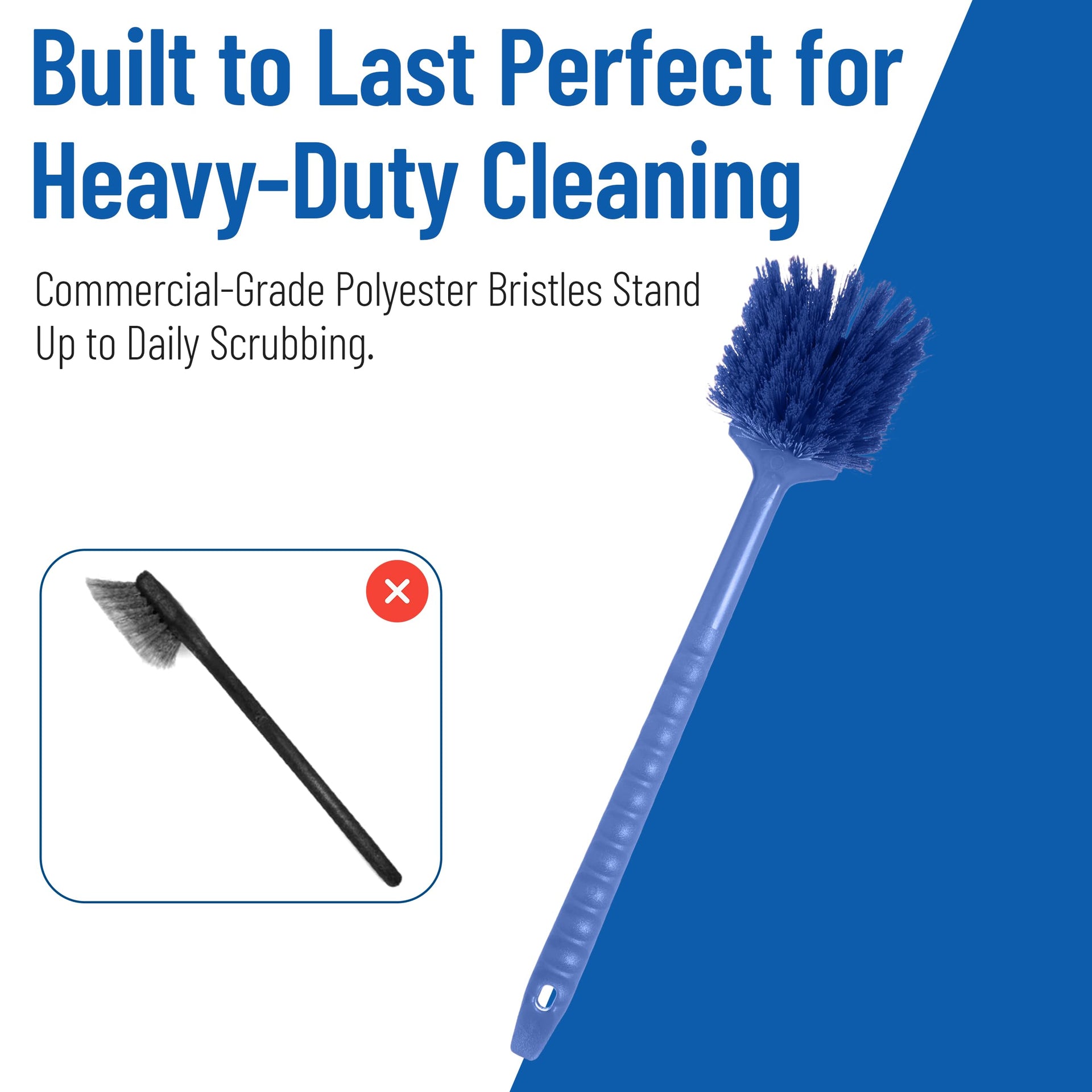 20" Floater Scrub Brush with Long Handle (6 Count)