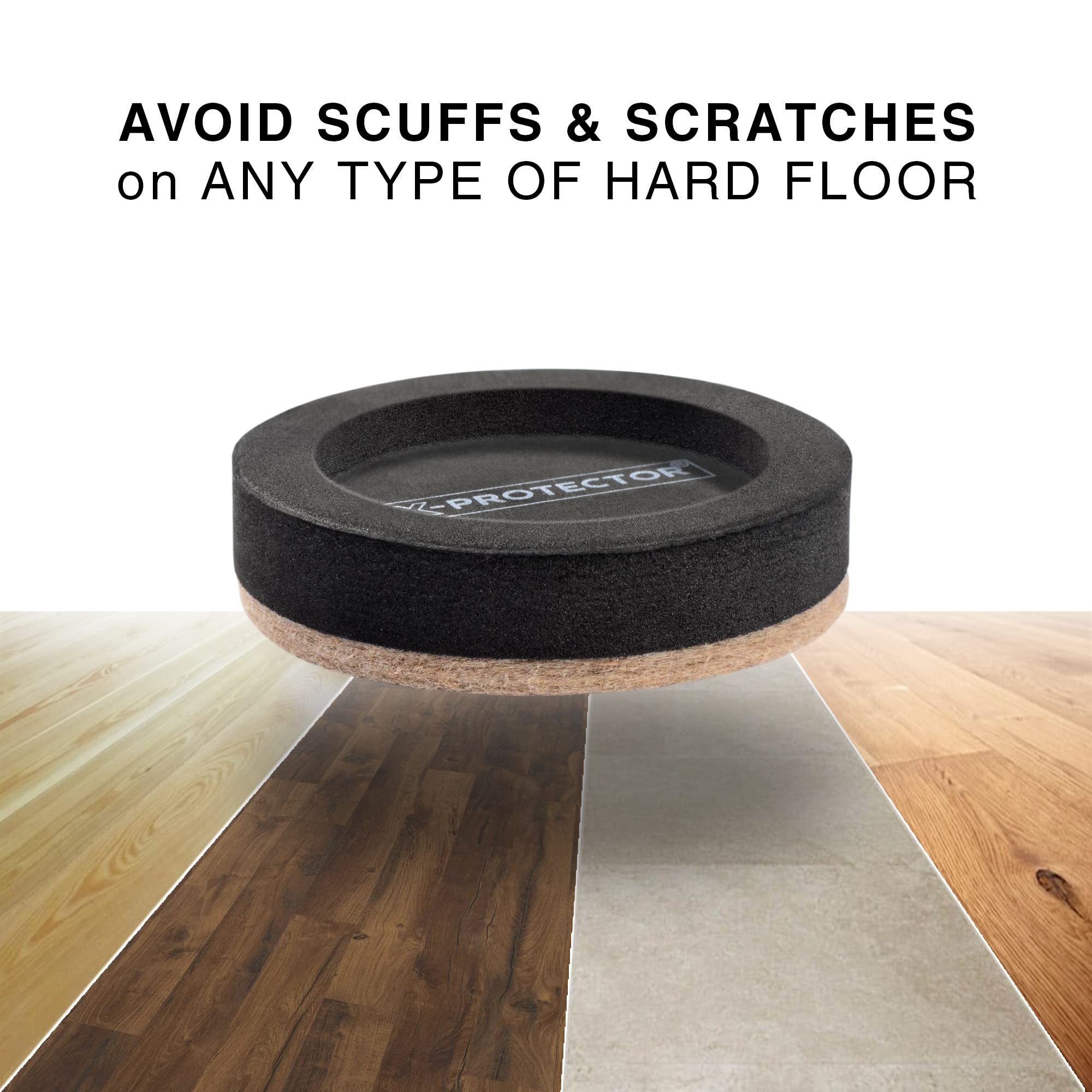 Felt Furniture Sliders for Hardwood Floors X (8 Count)