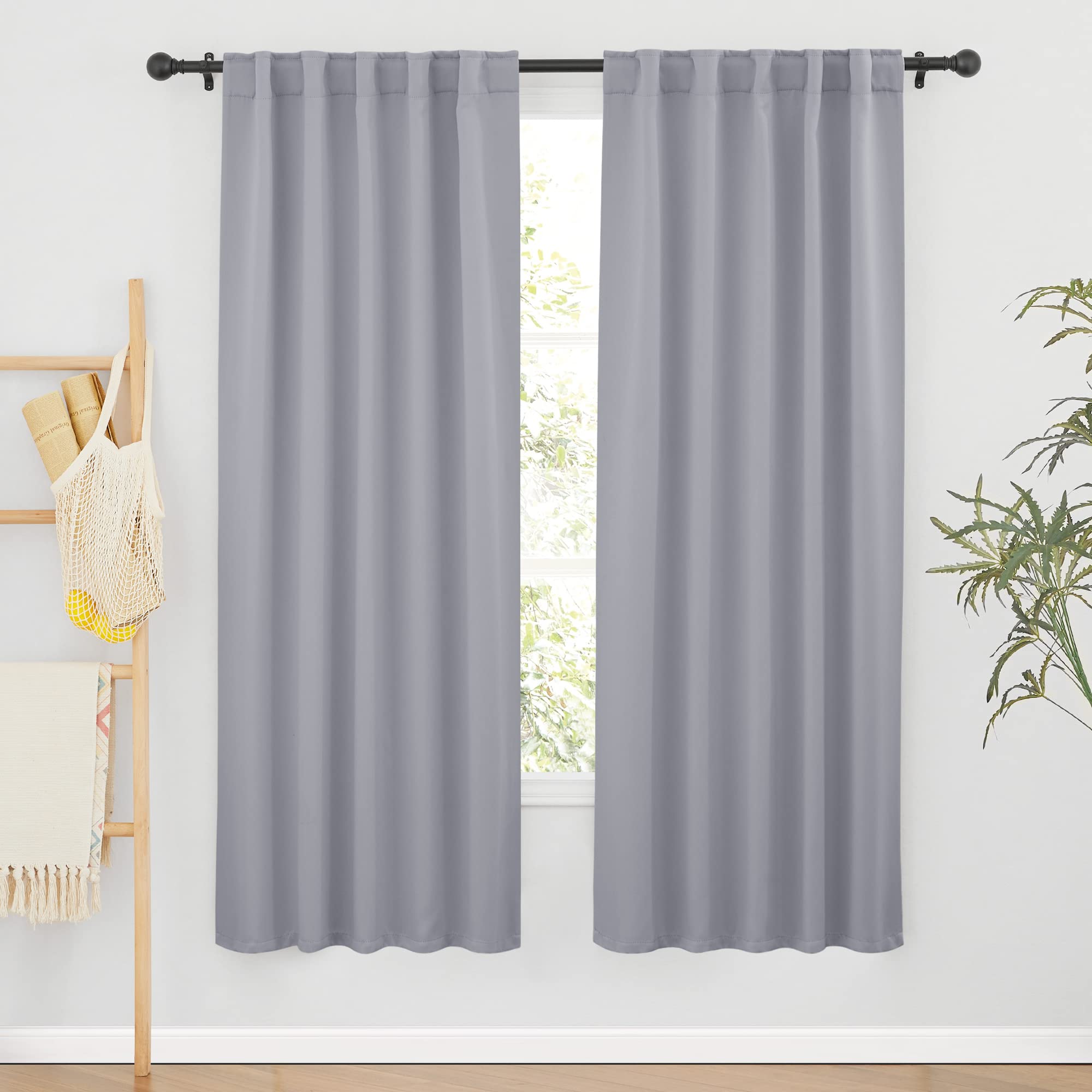 Blackout Curtains 72 inches Long for Bedroom (2 Count)