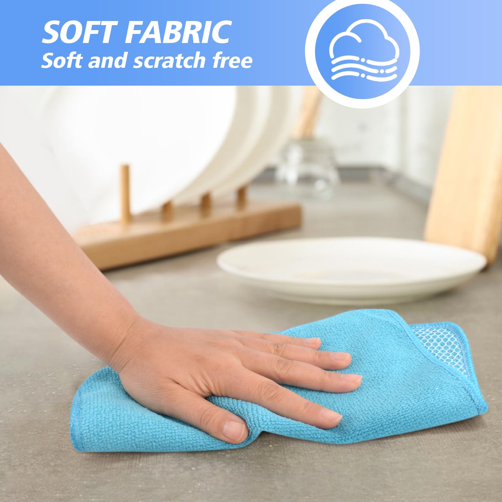 Dish Cloths for Washing Dishes with Scrub Side (9 Count)